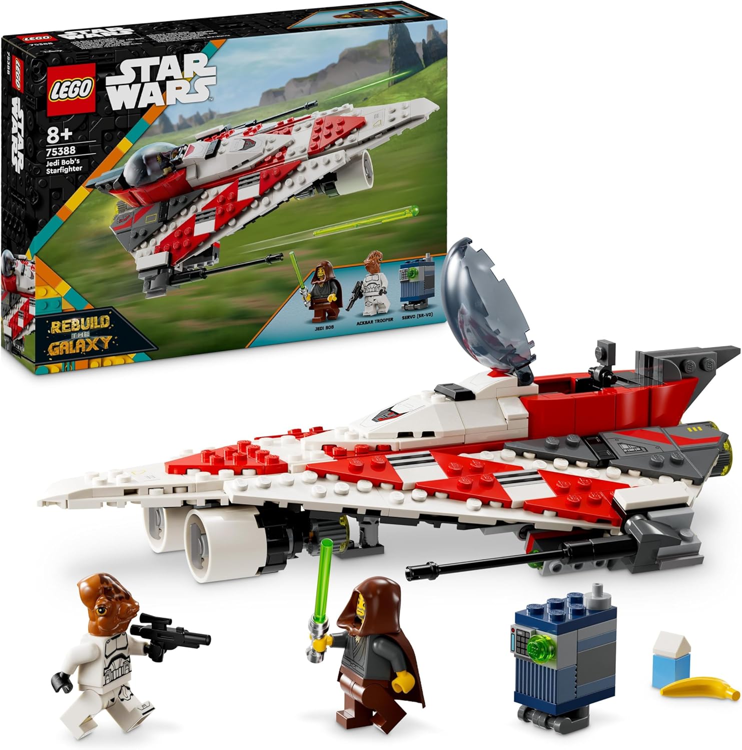 LEGO Star Wars Jedi Bob’s Starfighter Buildable Toy Vehicle - 305-Piece Set for Ages 8+ 1