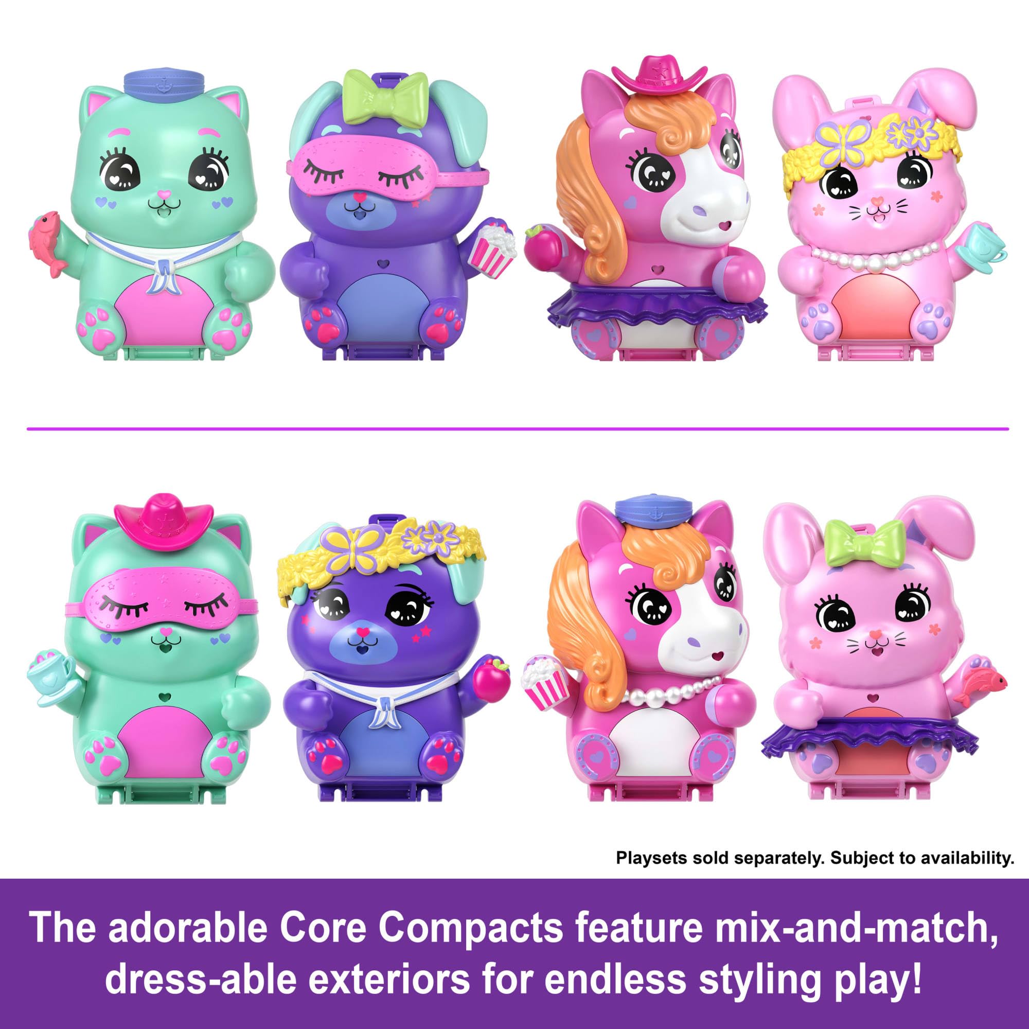 Polly Pocket Pony Rodeo Compact Playset - Micro Doll with 2 Pet Ponies & 10 Accessories 3