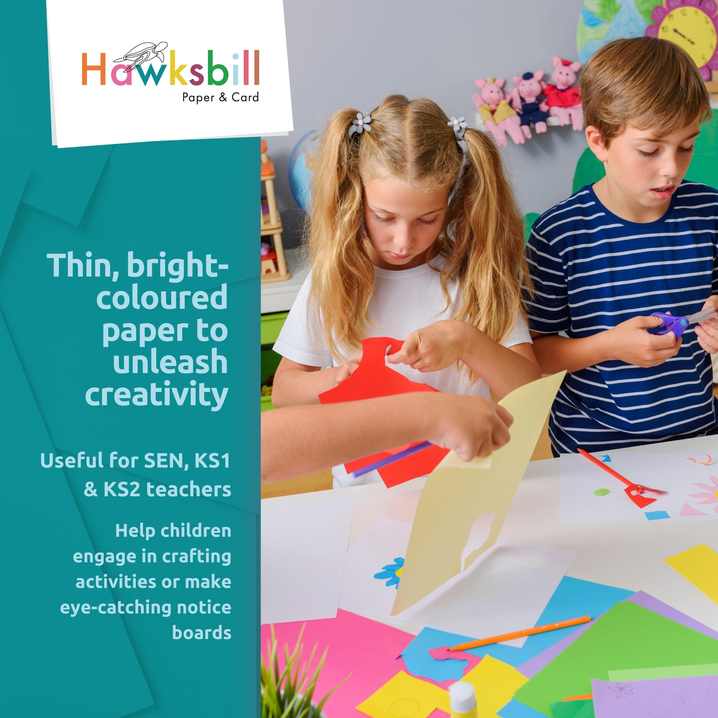 Hawksbill Bright Yellow Copy Paper - 80 GSM A4 | 100 Sheets | Dyslexia-Friendly 3