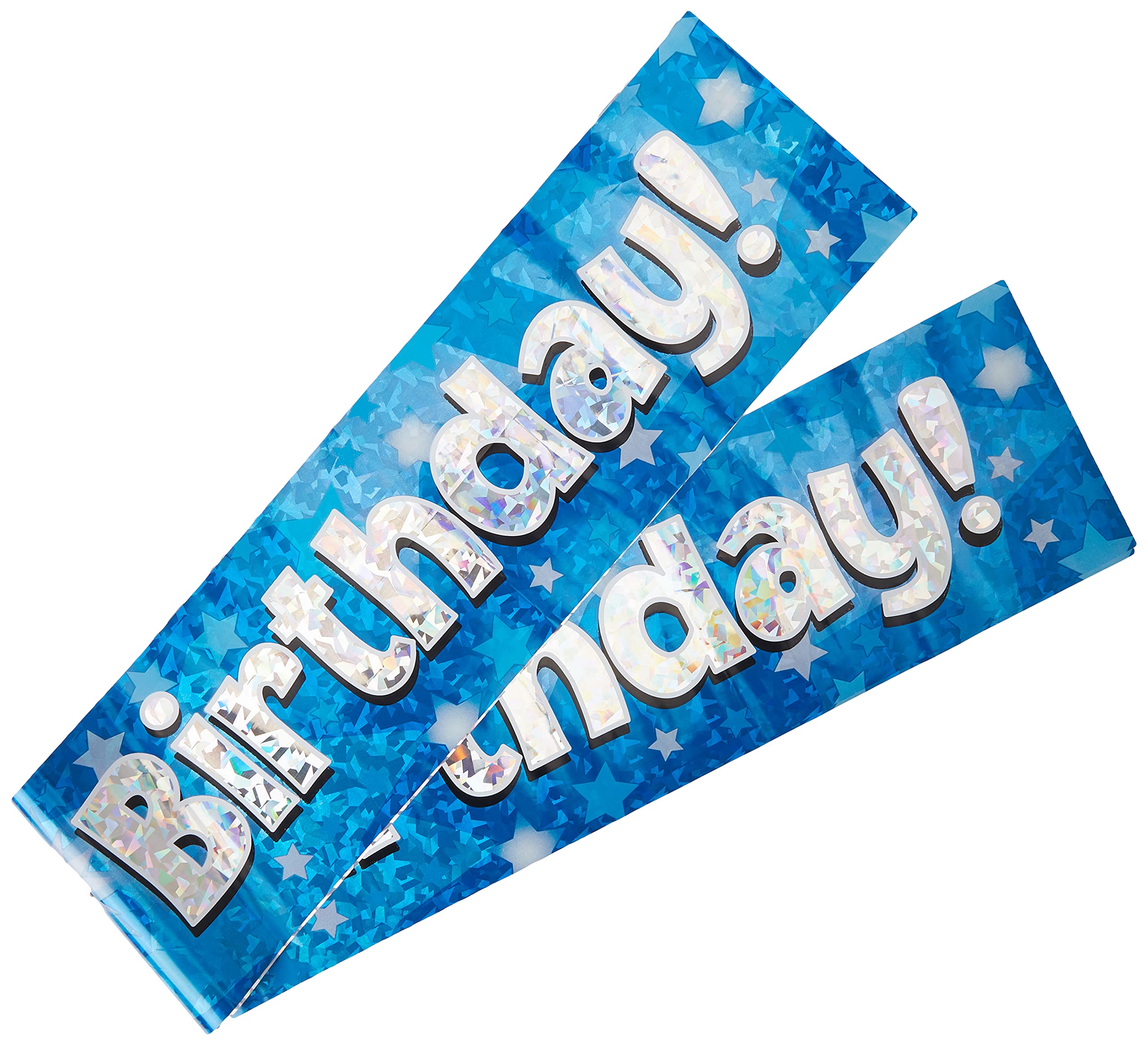 OakTree 9ft Sparkling Fizz 13th Birthday Banner - Blue Holographic Foil Decoration 2