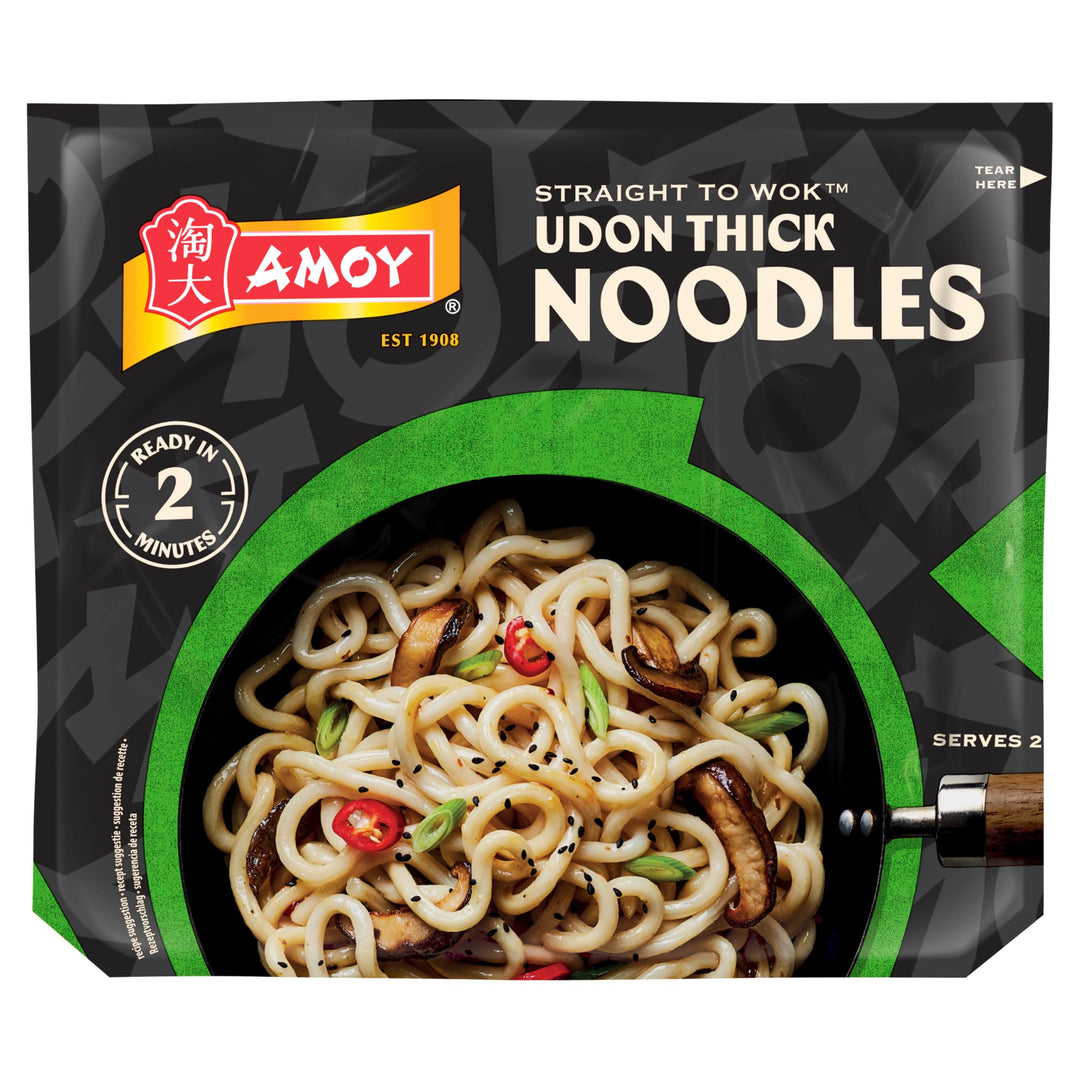 Amoy Straight To Wok Udon Thick Noodles 2 x 150g
