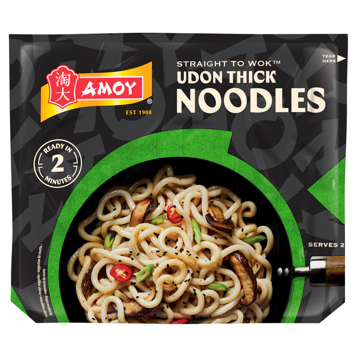 Amoy Straight To Wok Udon Thick Noodles 2 x 150g