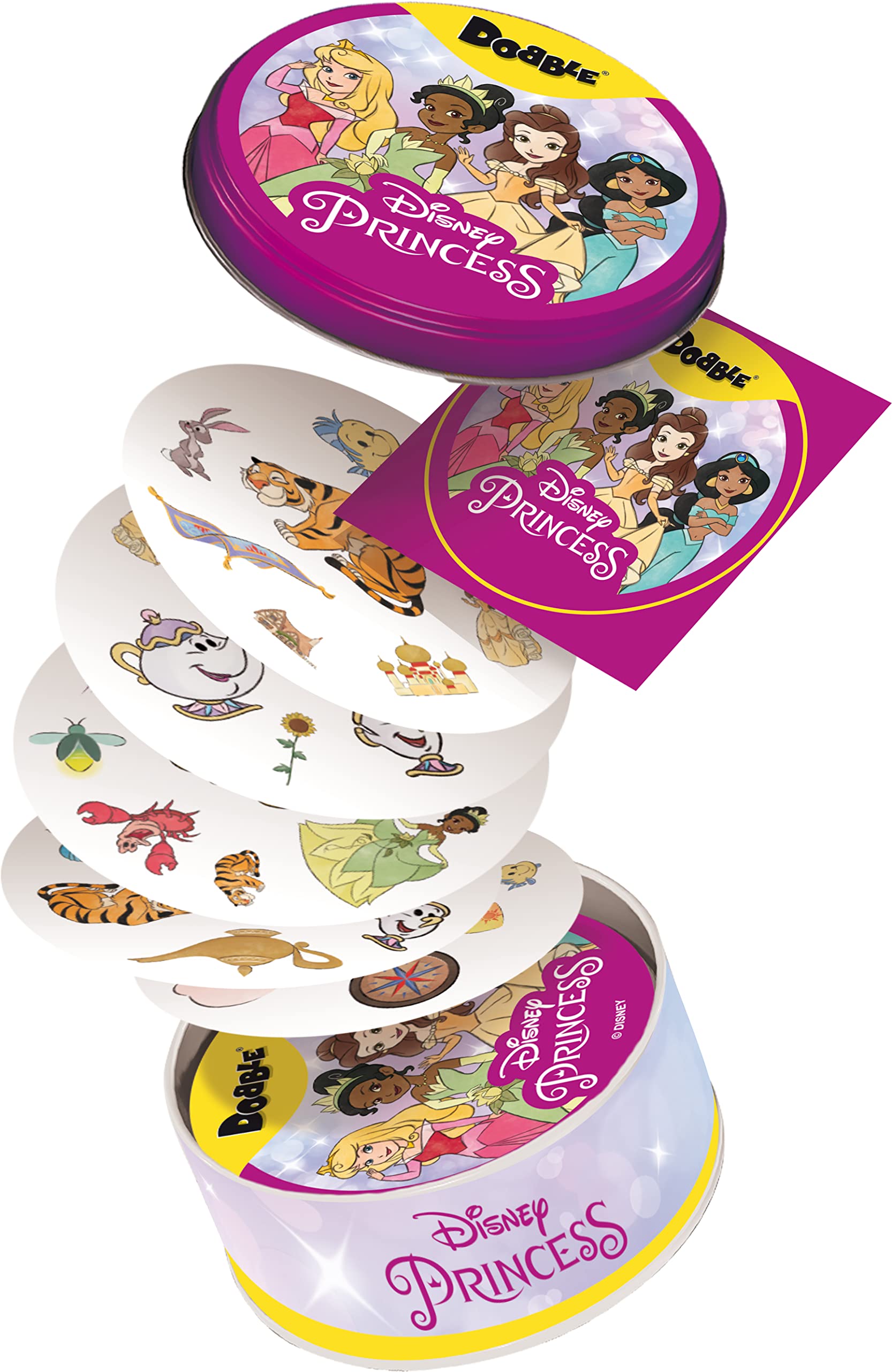 Asmodee Dobble Disney Princess Matching Card Game | Ages 4+ | 2-8 Players | 15 Min 1