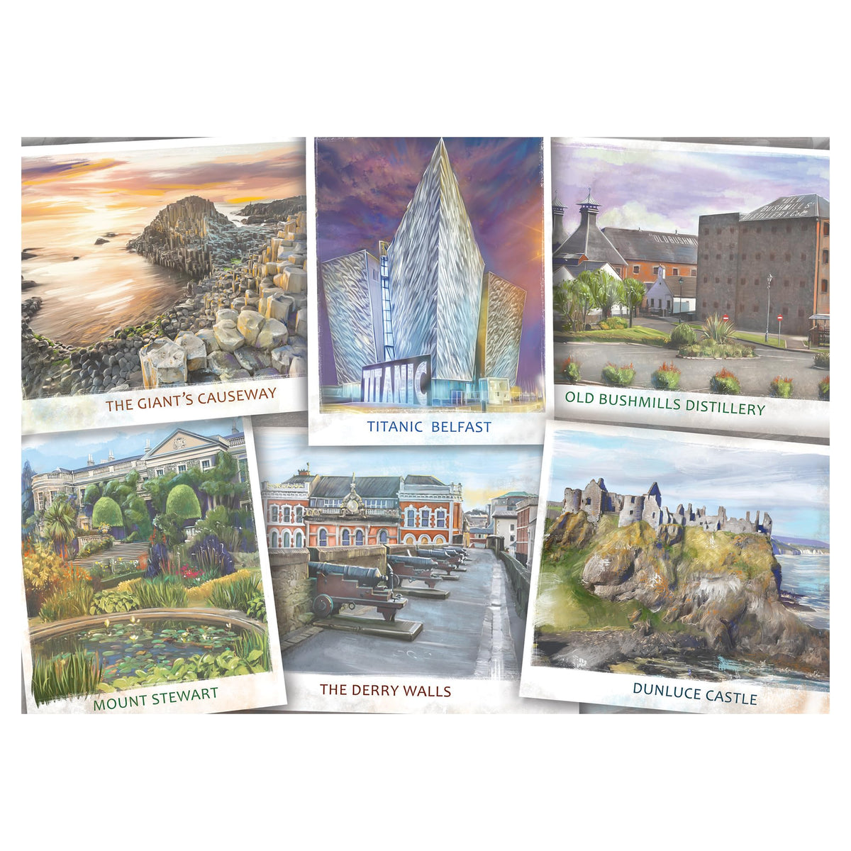Falcon de Luxe Visit Northern Ireland 1000-Piece Jigsaw Puzzle | Adult Jigsaw Puzzle | 68 x 49 cm