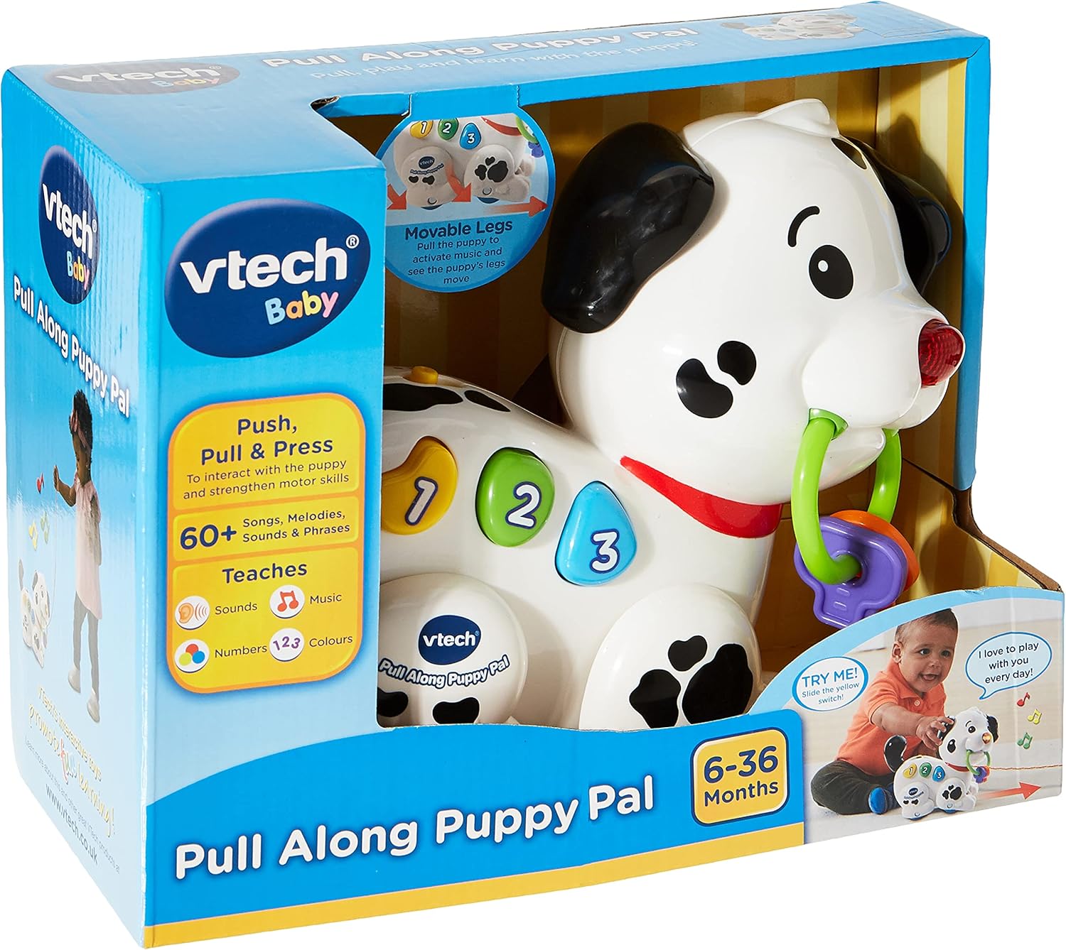 VTech Pull Along Puppy Pal - Interactive Musical Walker for Babies 6 Months+ 1
