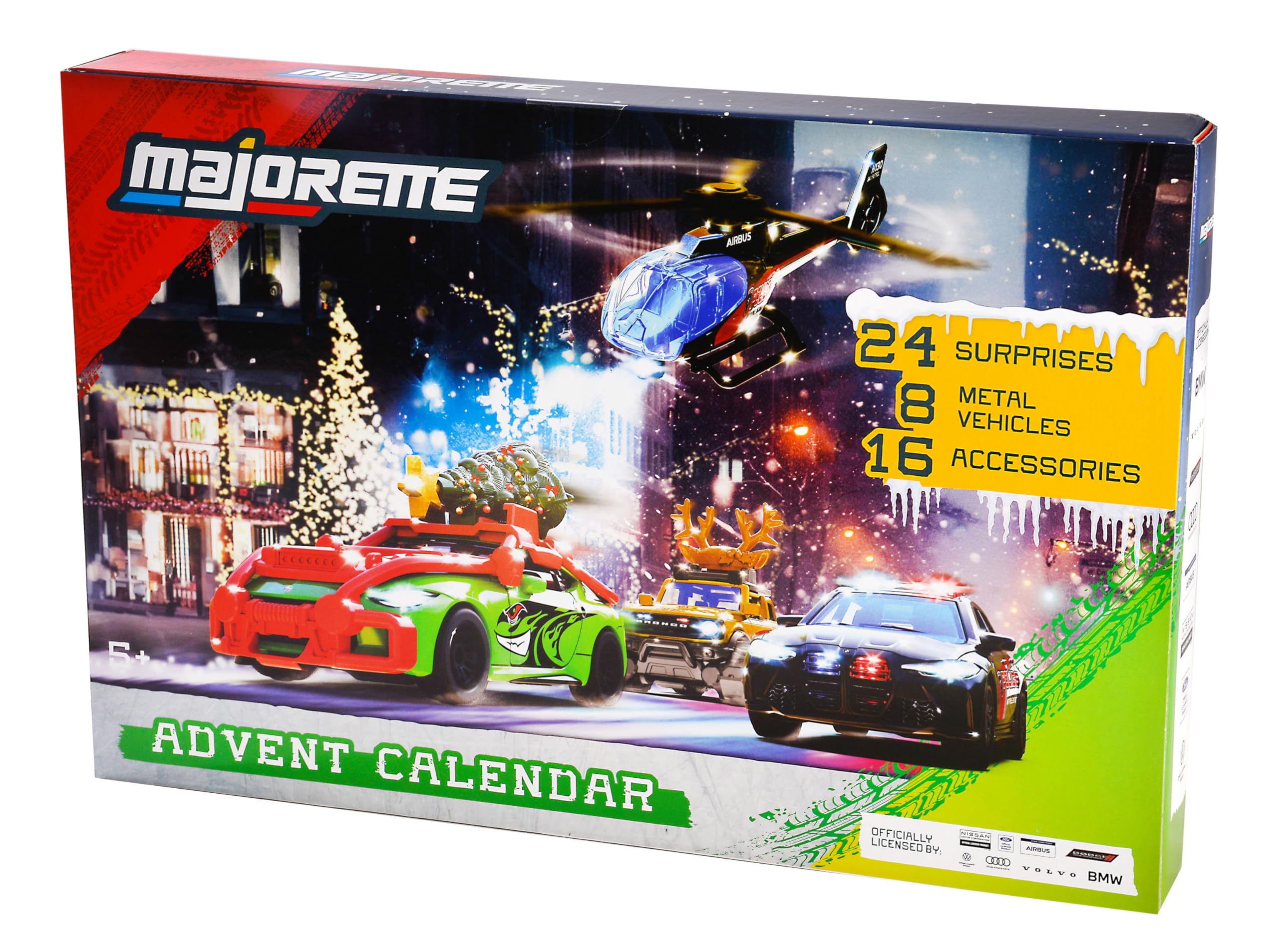 Majorette Vehicles Advent Calendar - 24-Day Holiday Playset with 8 Die-Cast Cars 2