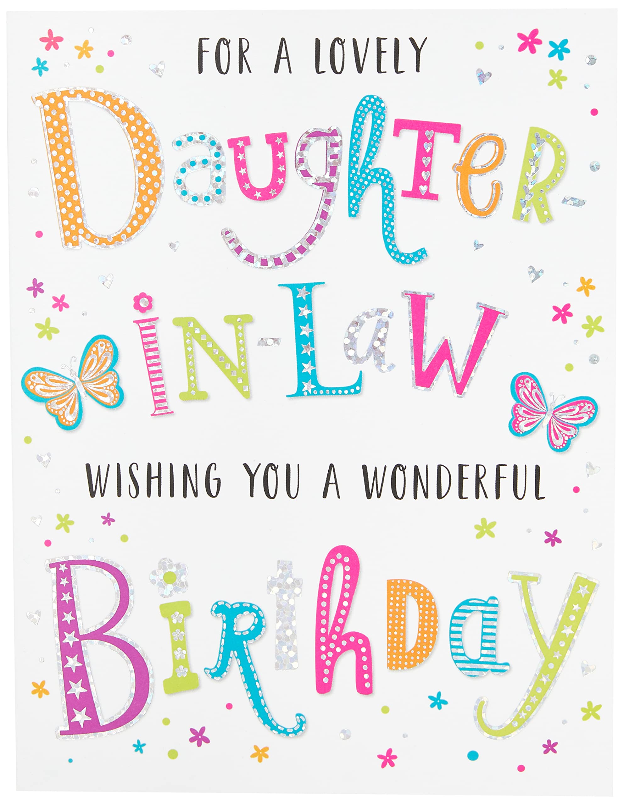 Piccadilly Greetings Daughter In Law Birthday Card | Grey | 8 x 6 inches | Made in the UK 1
