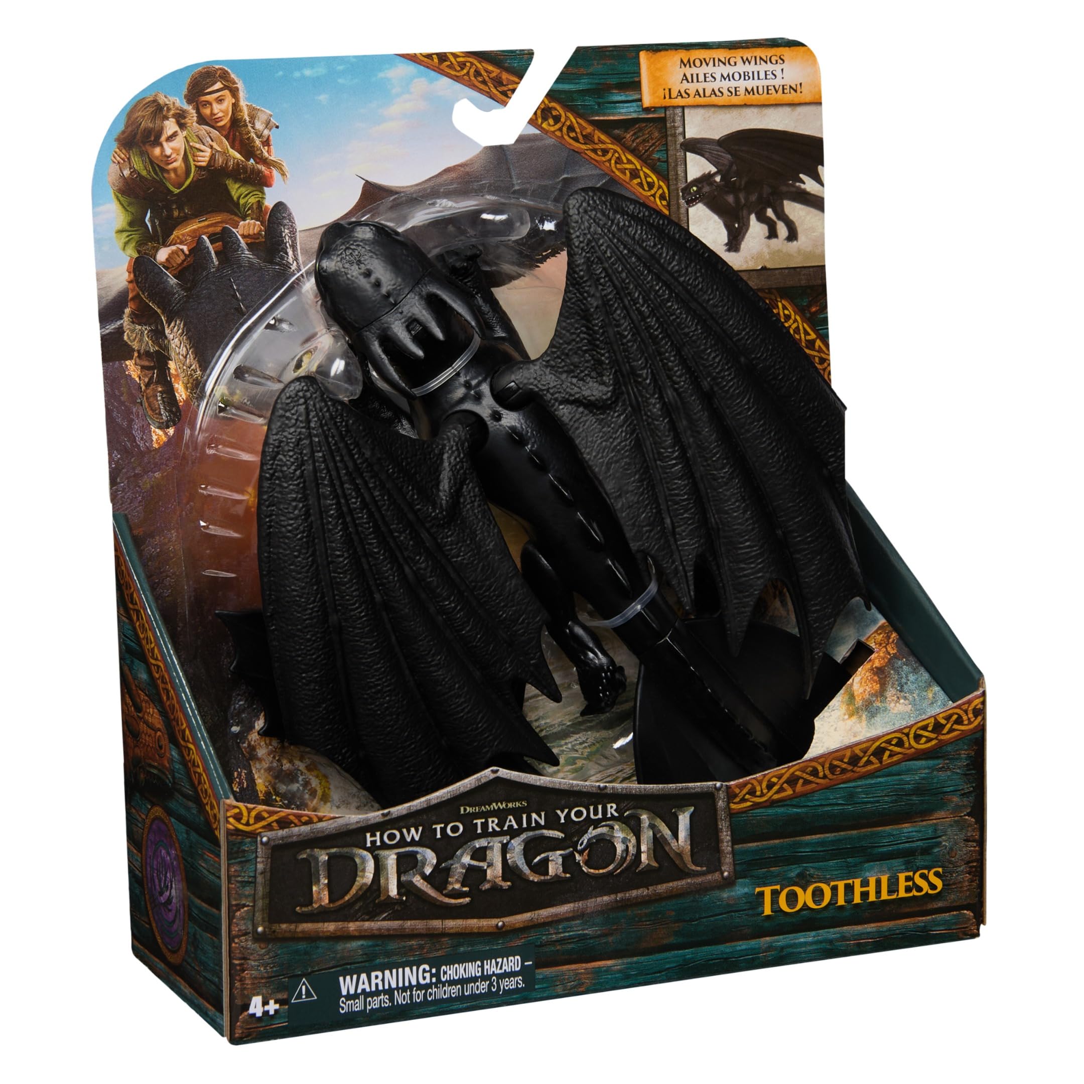 Toothless Dragon Action Figure - 23 cm Moving Wings, How to Train Your Dragon Age 4+ 6