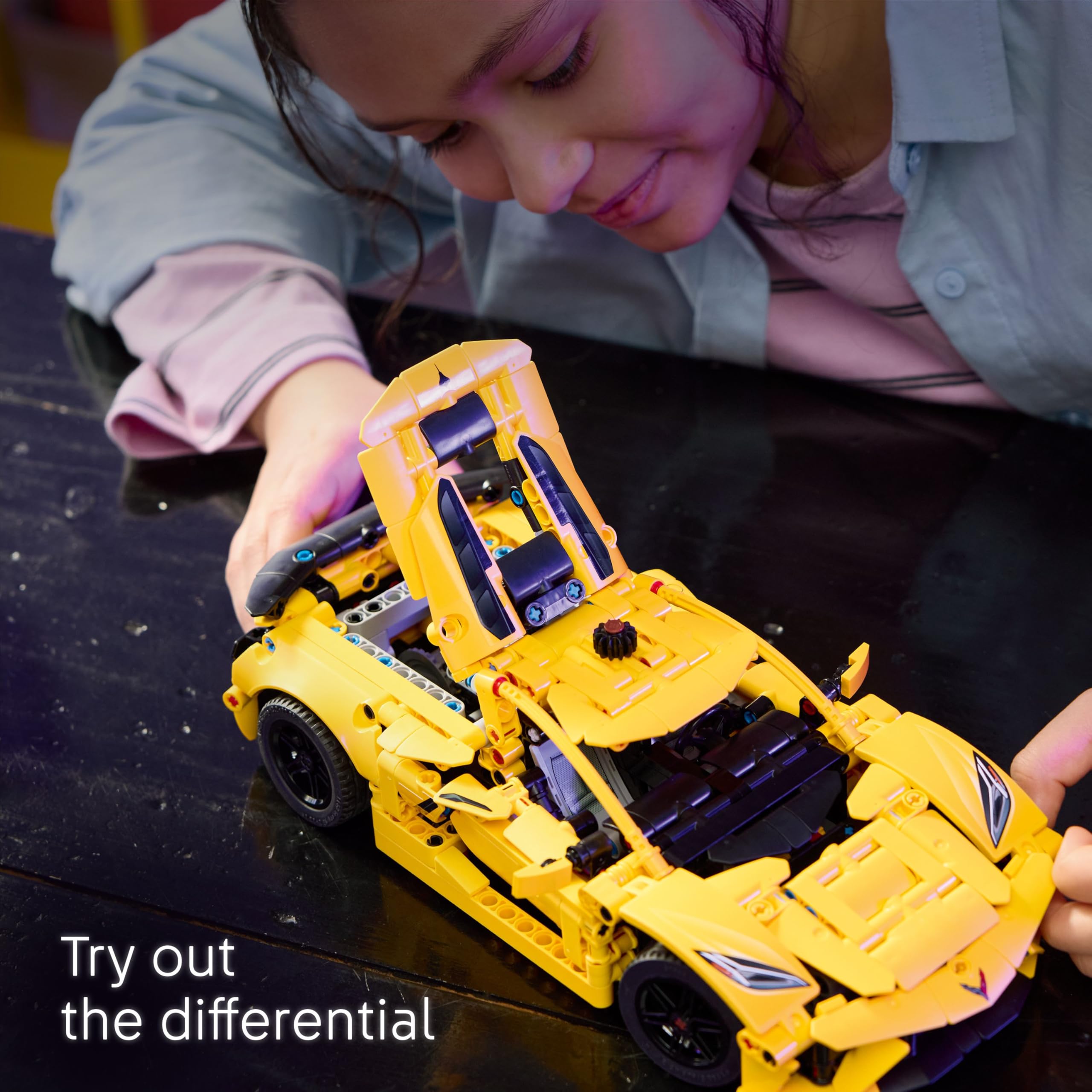 LEGO Technic Chevrolet Corvette Stingray Race Car Model Kit (42205) | 8-Cylinder Engine | Ages 9+ 4