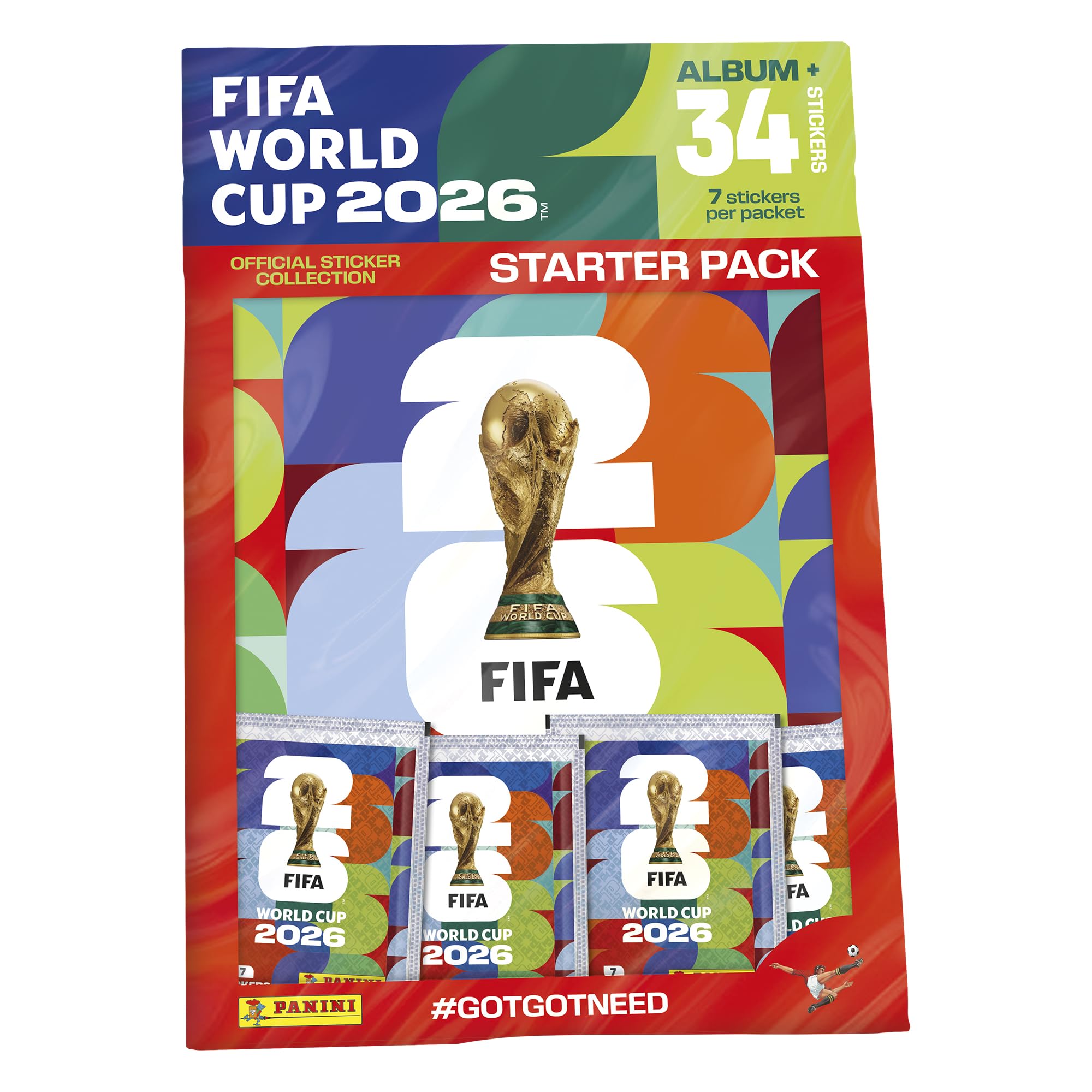 Panini FIFA World Cup 2026 Sticker Collection Starter Pack | Official Album + 4 Sticker Packets 1