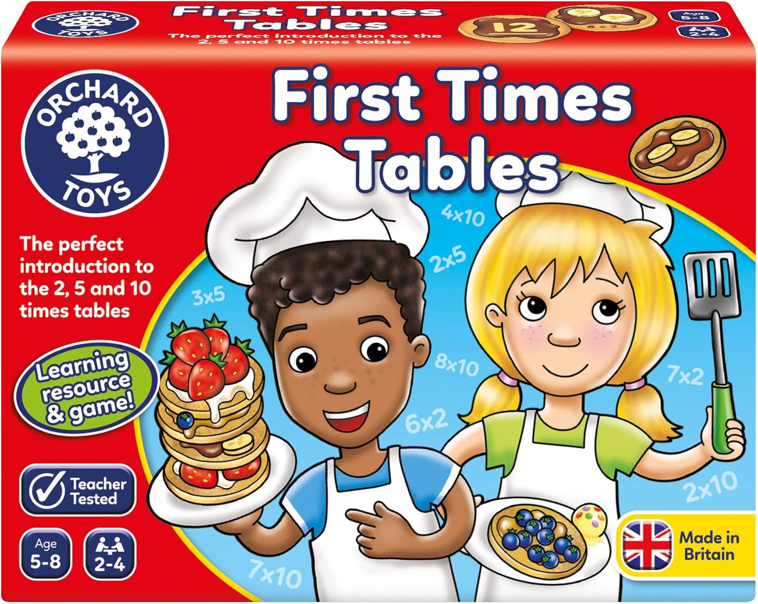 Orchard Toys First Times Tables Game - Educational Pancake-Themed Board Game for Ages 5-7 1