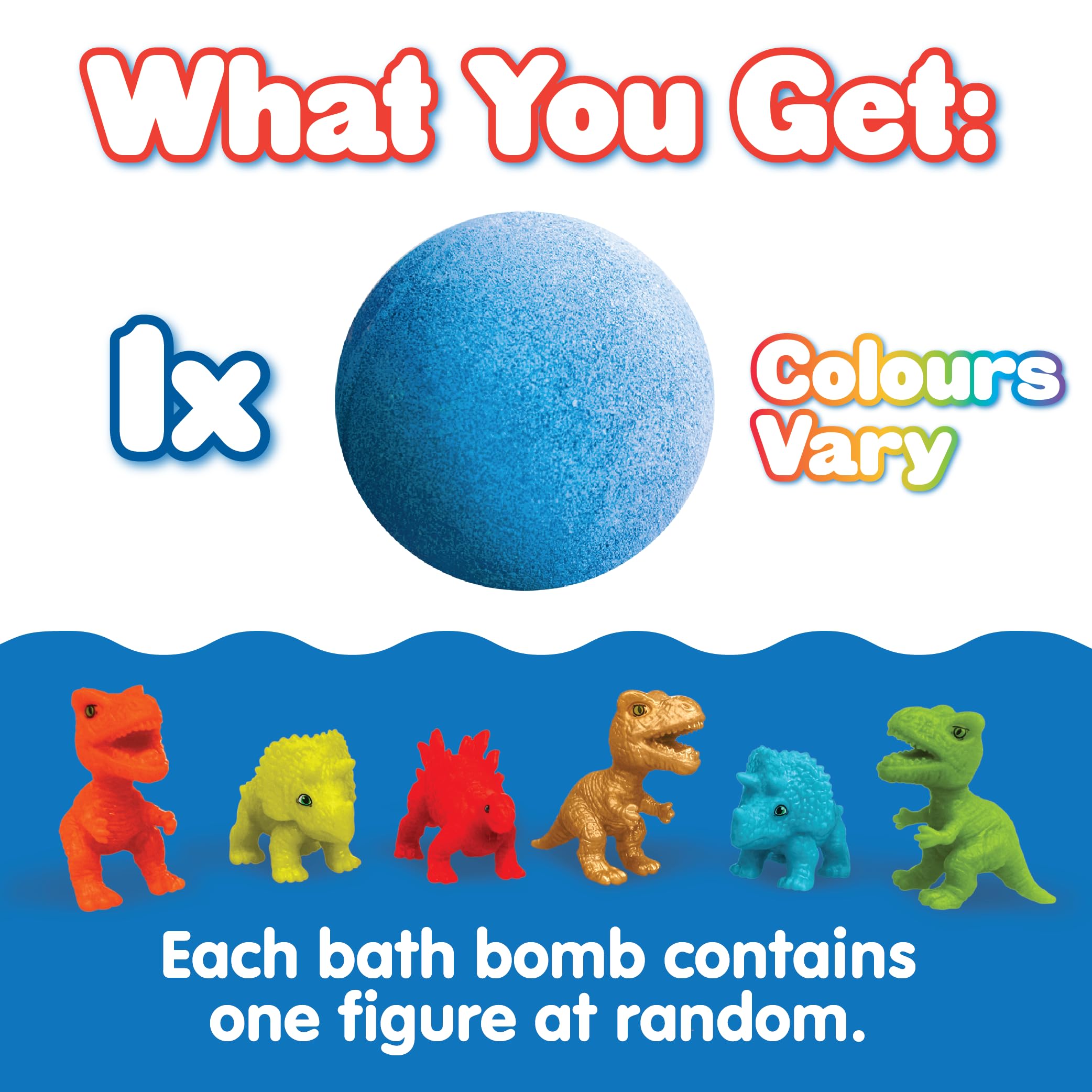 ZIMPLI Kids Large Dino Surprise Bath Bomb 100g | Fruity Scent | Includes 1 Dinosaur Toy 3