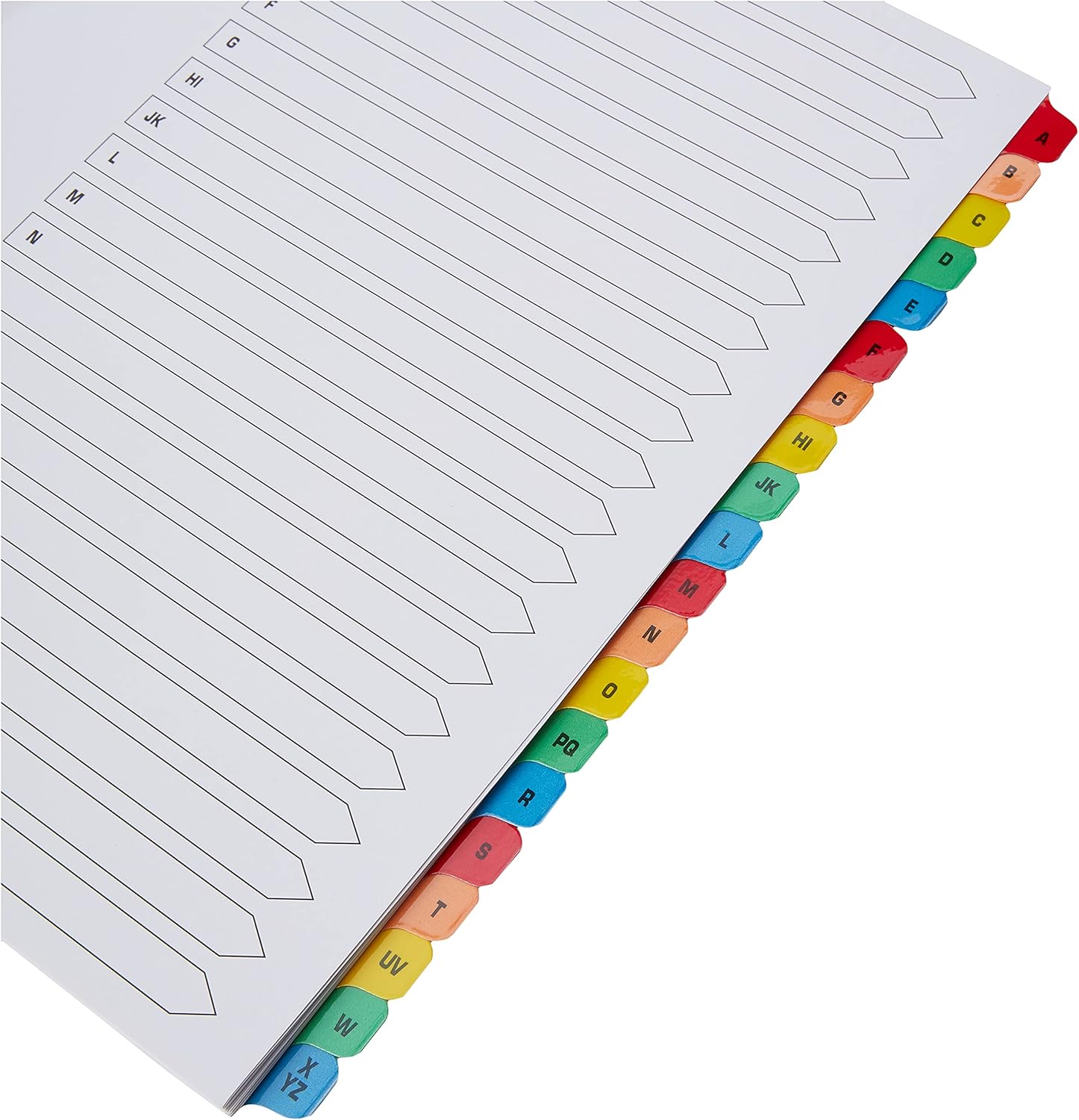 Q-CONNECT Extra Wide Index A-Z 20 Part Reinforced Board - Multi-Colour 4