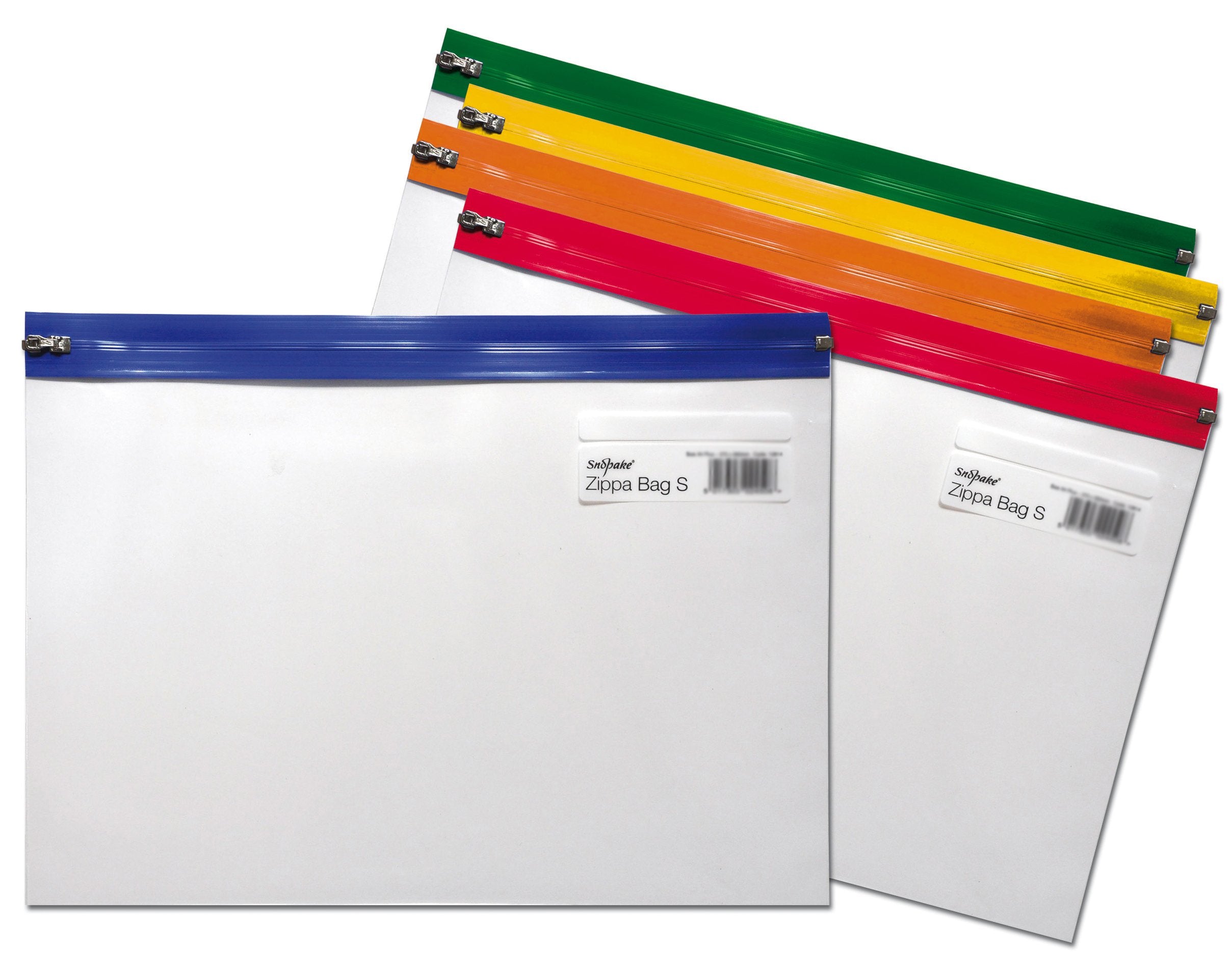 Snopake A4 Plus Zippa-Bag ‘S’ Classic with Write-On Label | Pack of 5 | Water Resistant