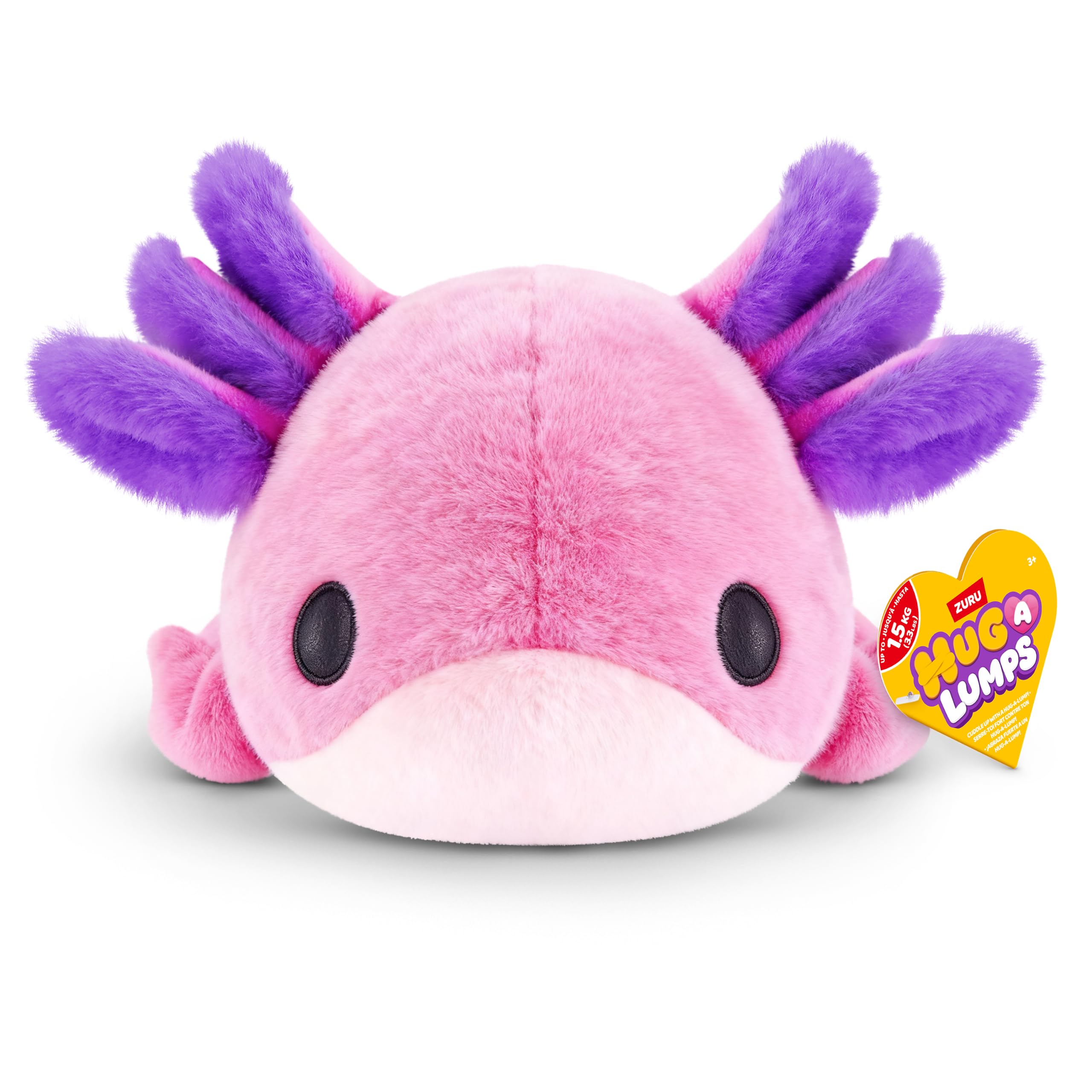 Hug-A-Lumps Ally the Axolotl Soft Doll - Weighted Plush for Calm & Comfort | Medium Size 1