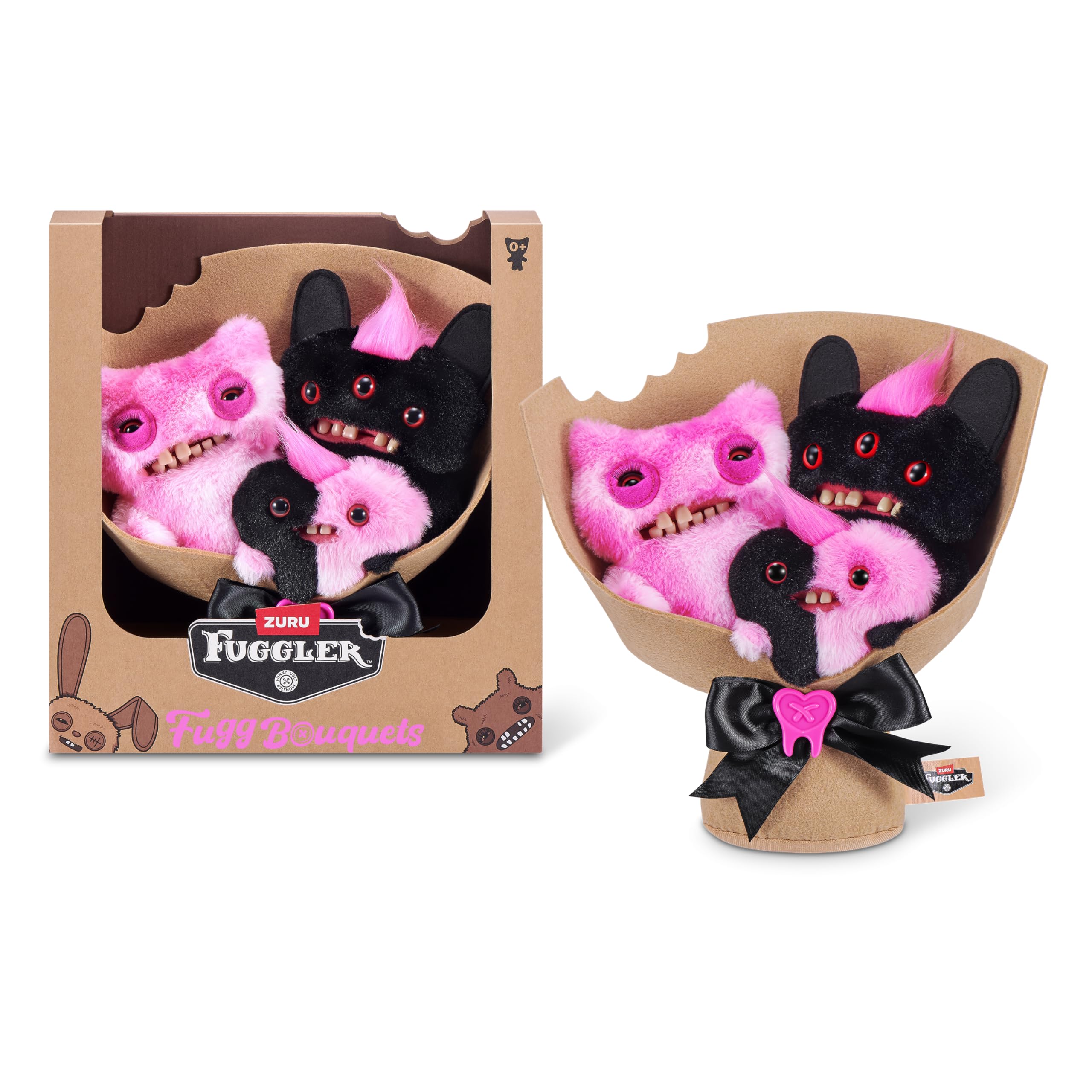 Fuggler Bouquets - 2 x 9 inch & 1 x 3.5 inch Soft Dolls Set 1