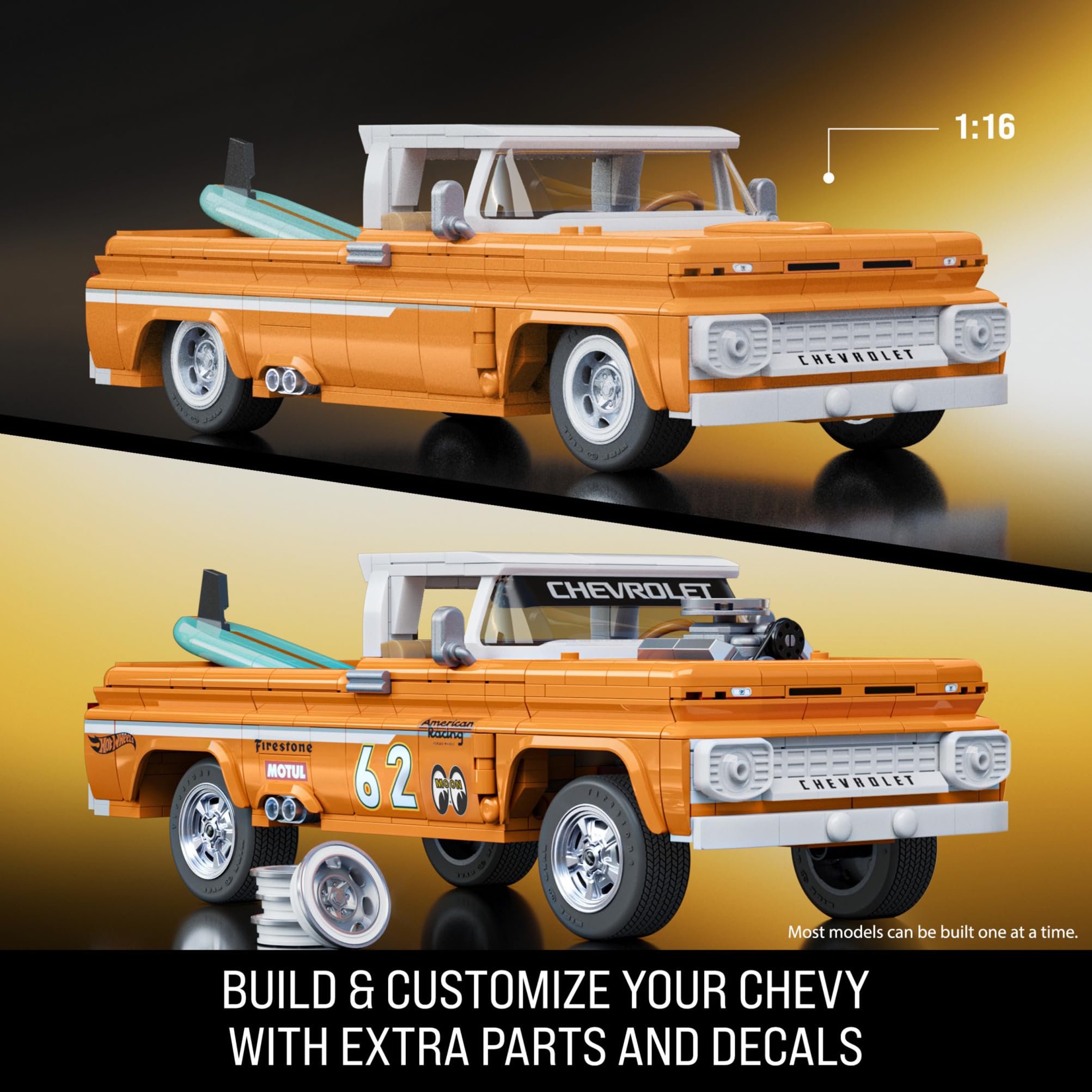 Mattel Brick Shop Hot Wheels Elite Series Building Set - Custom '62 Ch