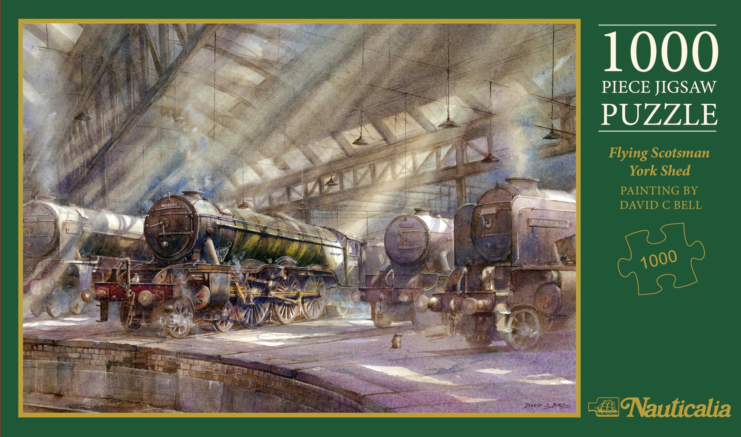 Flying Scotsman at York Shed 1000-Piece Puzzle by David Bell 1