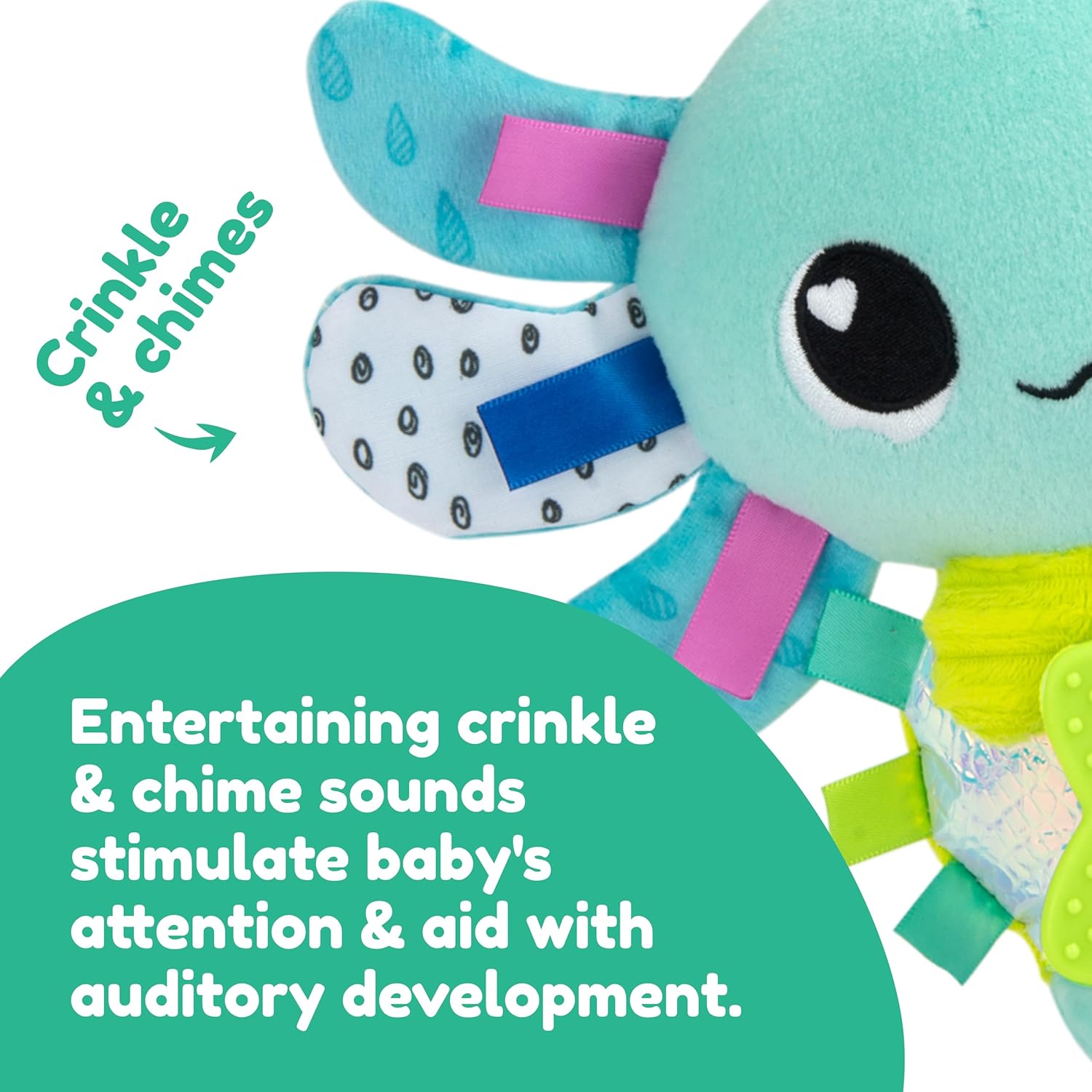 Lamaze Alise the Axolotl - Sensory Pram Toy for Babies 0-6 Months+ 4
