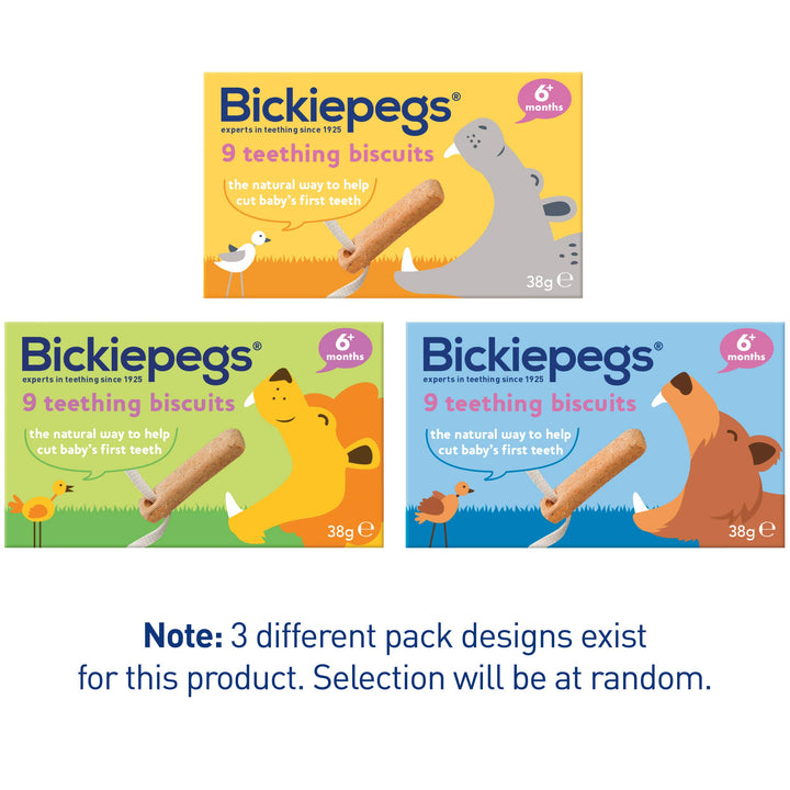Bickiepegs - Natural 9 Teething Biscuits for Babies (38 g)