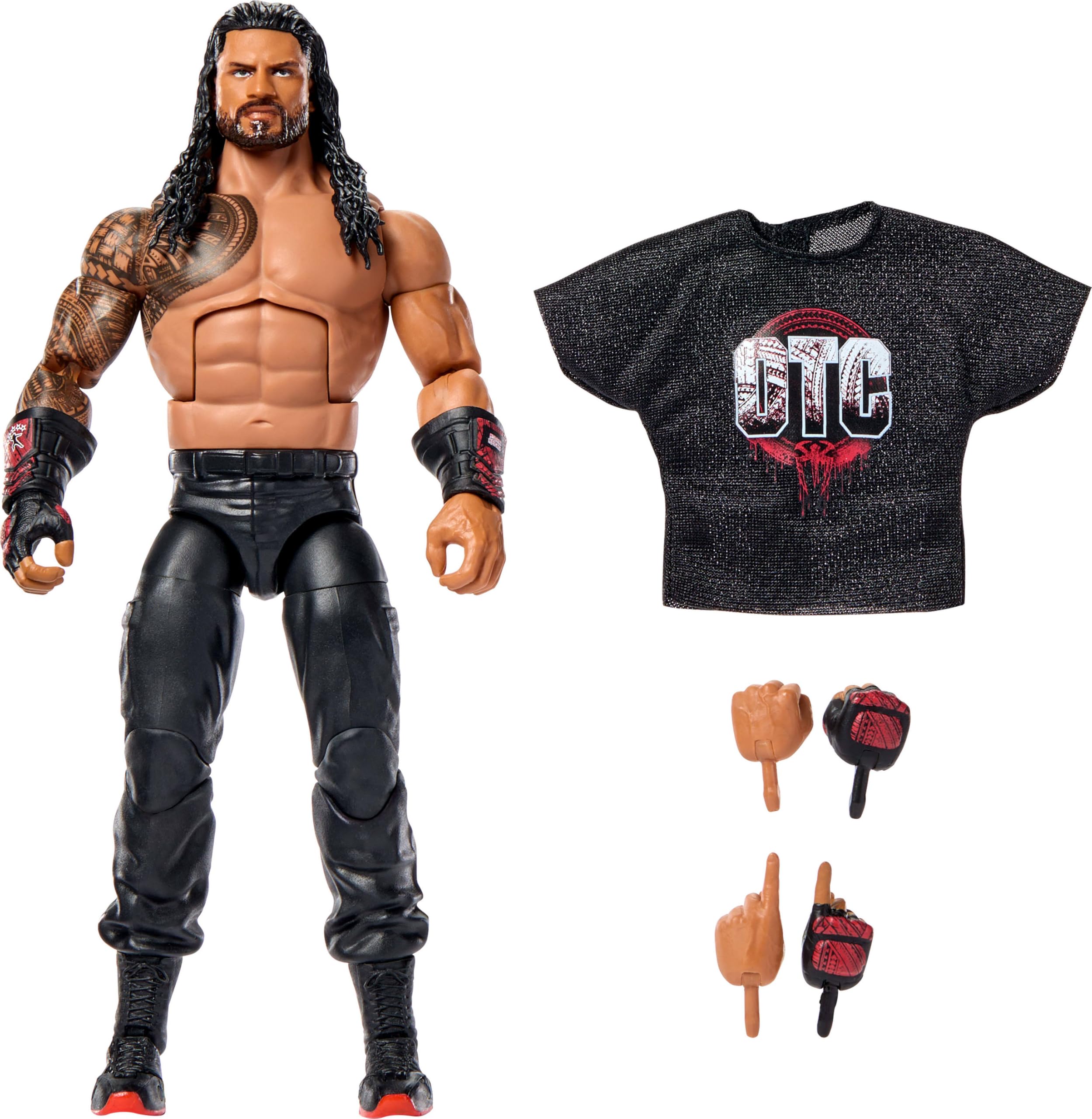 Mattel WWE Roman Reigns Action Figure - 6-inch Scale, 25 Points of Articulation | Multicolor Plastic
