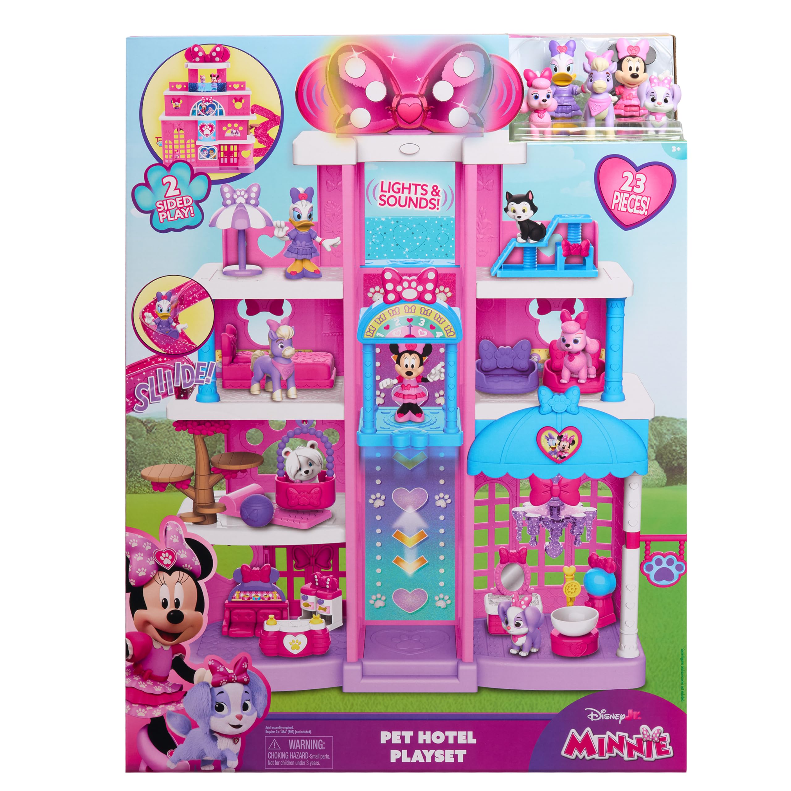 Just Play Disney Jr. Minnie Mouse Pet Hotel Playset - 20.8 Inch, 23 Pieces, Ages 3-8 9