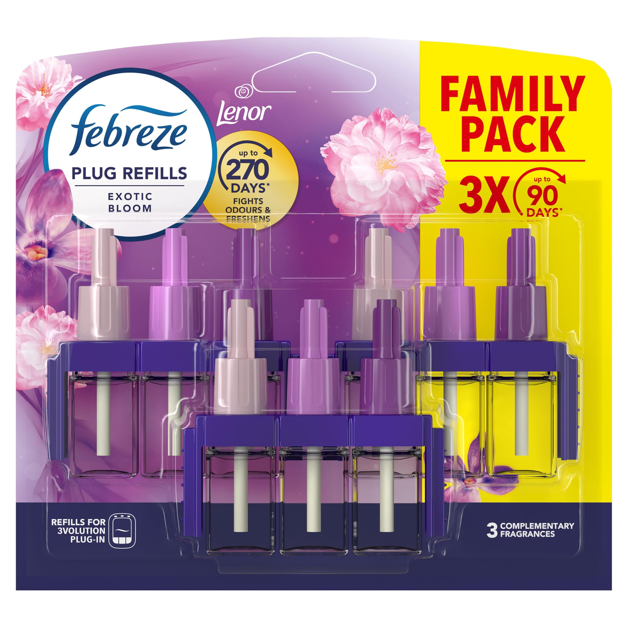Febreze - 3Volution Air Freshener Plug-In Refill Exotic Bloom 3x20ML 1