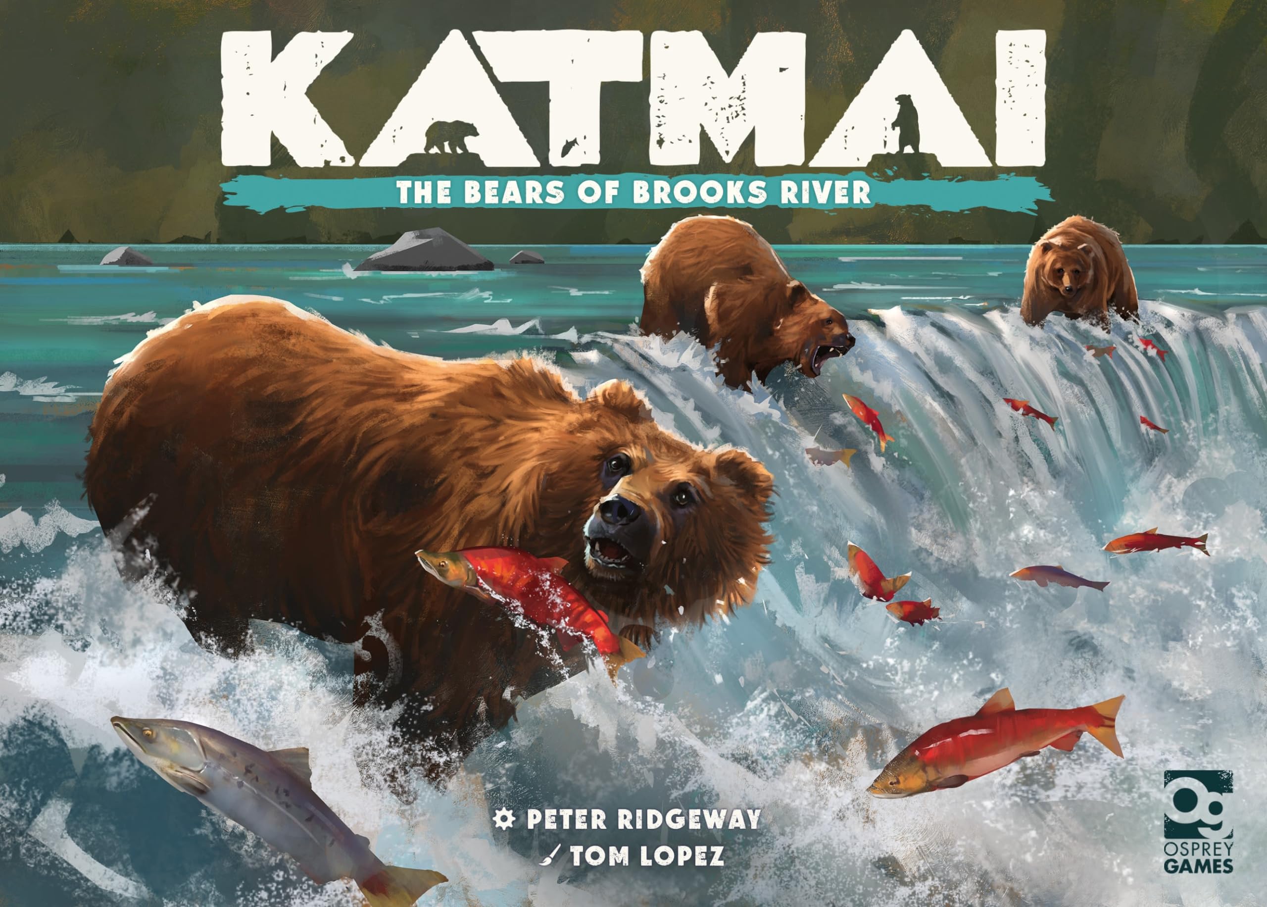 Osprey Games Katmai: The Bears of Brooks River | Two-Player Card Game | Area Control 1