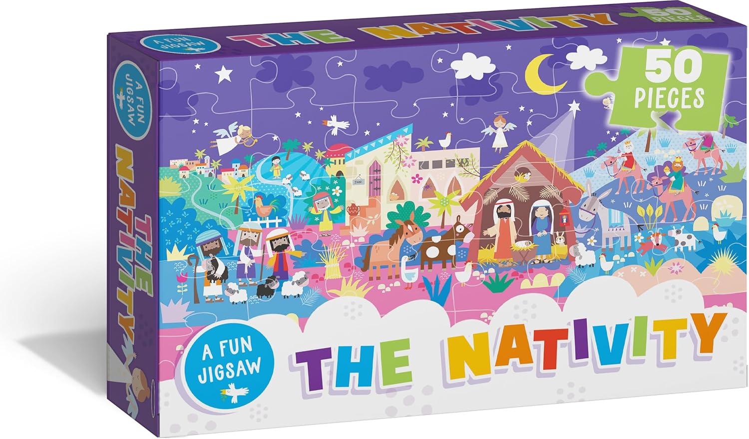 North Parade Publishing BIPZ03 The Nativity Bible Stories Jigsaw Puzzle - 50-Piece Educational Puzzle for Young Children 1