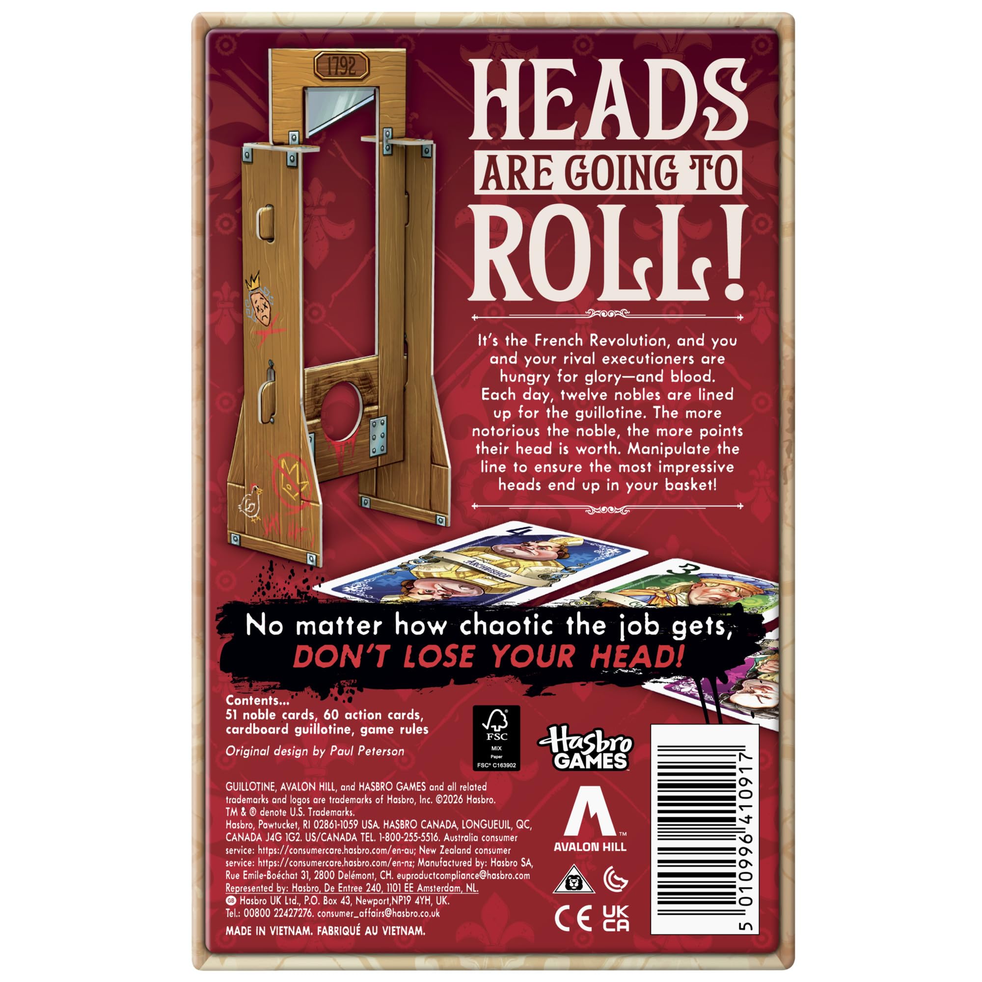 Hasbro Gaming Guillotine Card Game - Strategy, Party, 2-5 Players, Ages 12+ 2