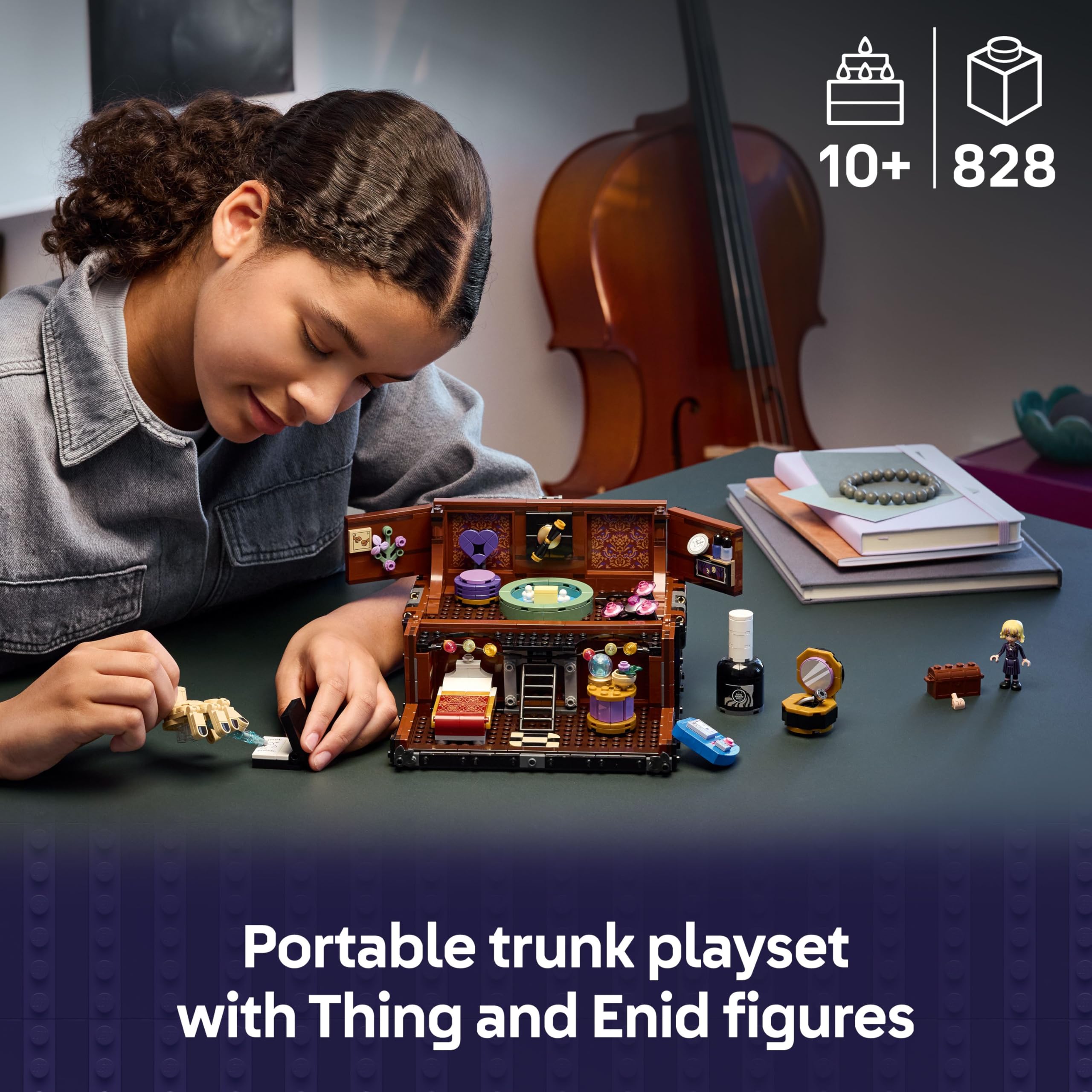 LEGO Wednesday Thing's Apartment Building Set 76785 | Ages 10+ | Includes Enid Mini Doll 2