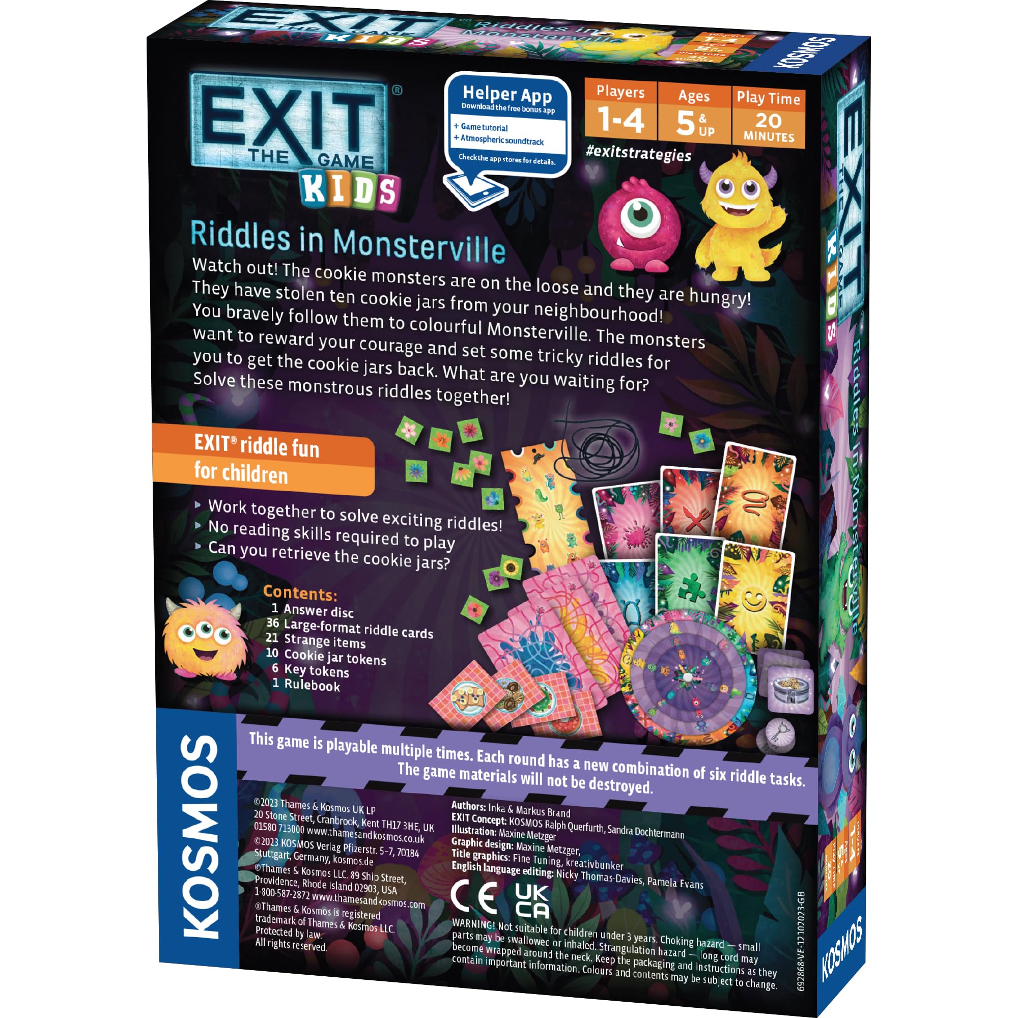 Thames & Kosmos EXIT: Kids - Riddles in Monsterville Escape Room Card Game 4