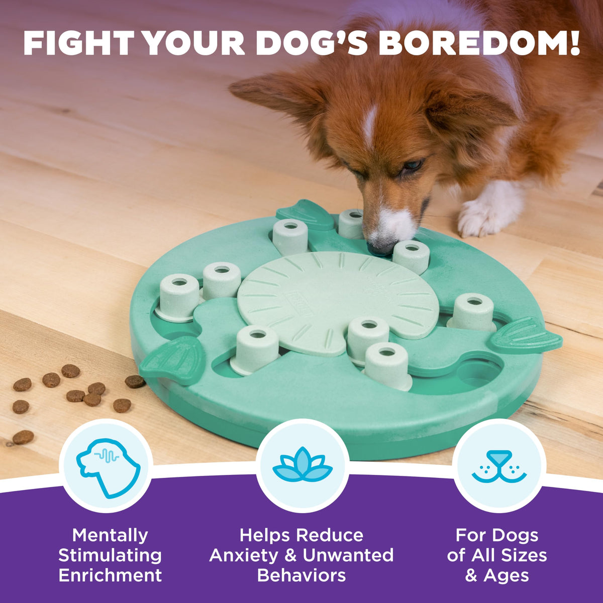 Outward Hound Nina Ottosson Dog Worker Green Interactive Treat Puzzle Toy - Level 3 Challenge