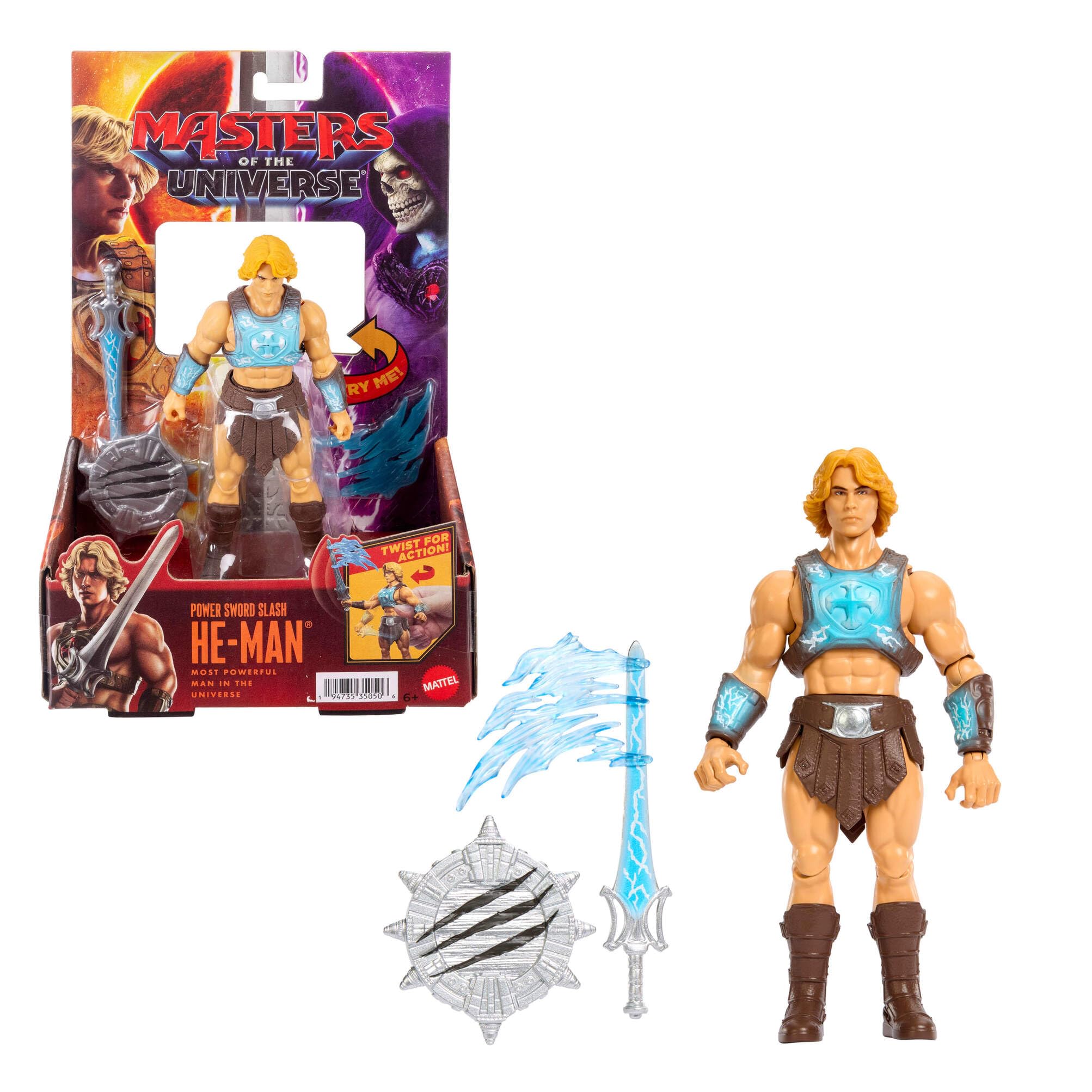Masters of the Universe He-Man Feature Figure - 5.5 Inch | Twist & Slash Action | Power Sword Accessory 1