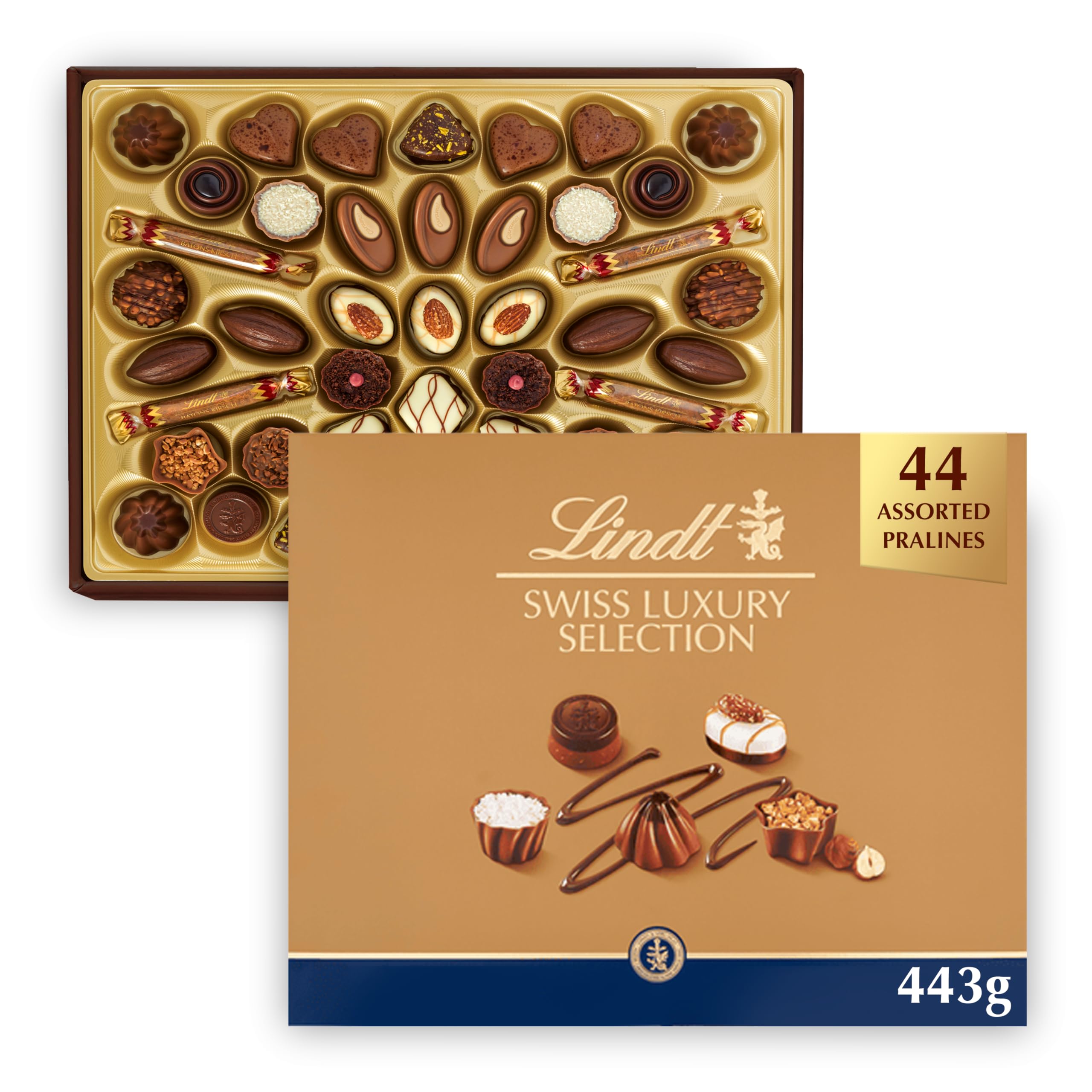 Lindt Swiss Luxury Selection Chocolate Gift Box - 443g Assorted Pralines