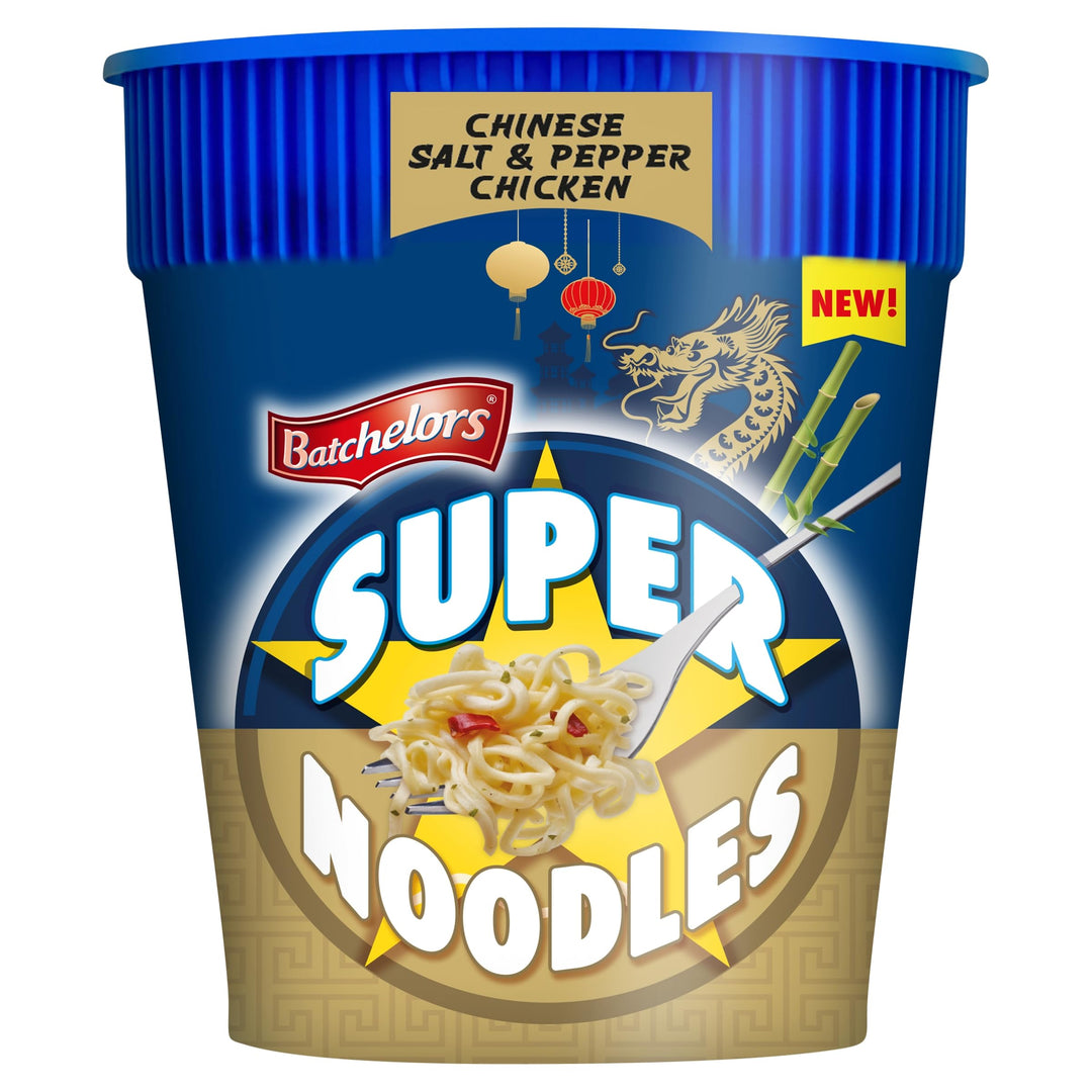 Batchelors Super Noodles Chinese Salt & Pepper Chicken Flavour Instant Snack Pot