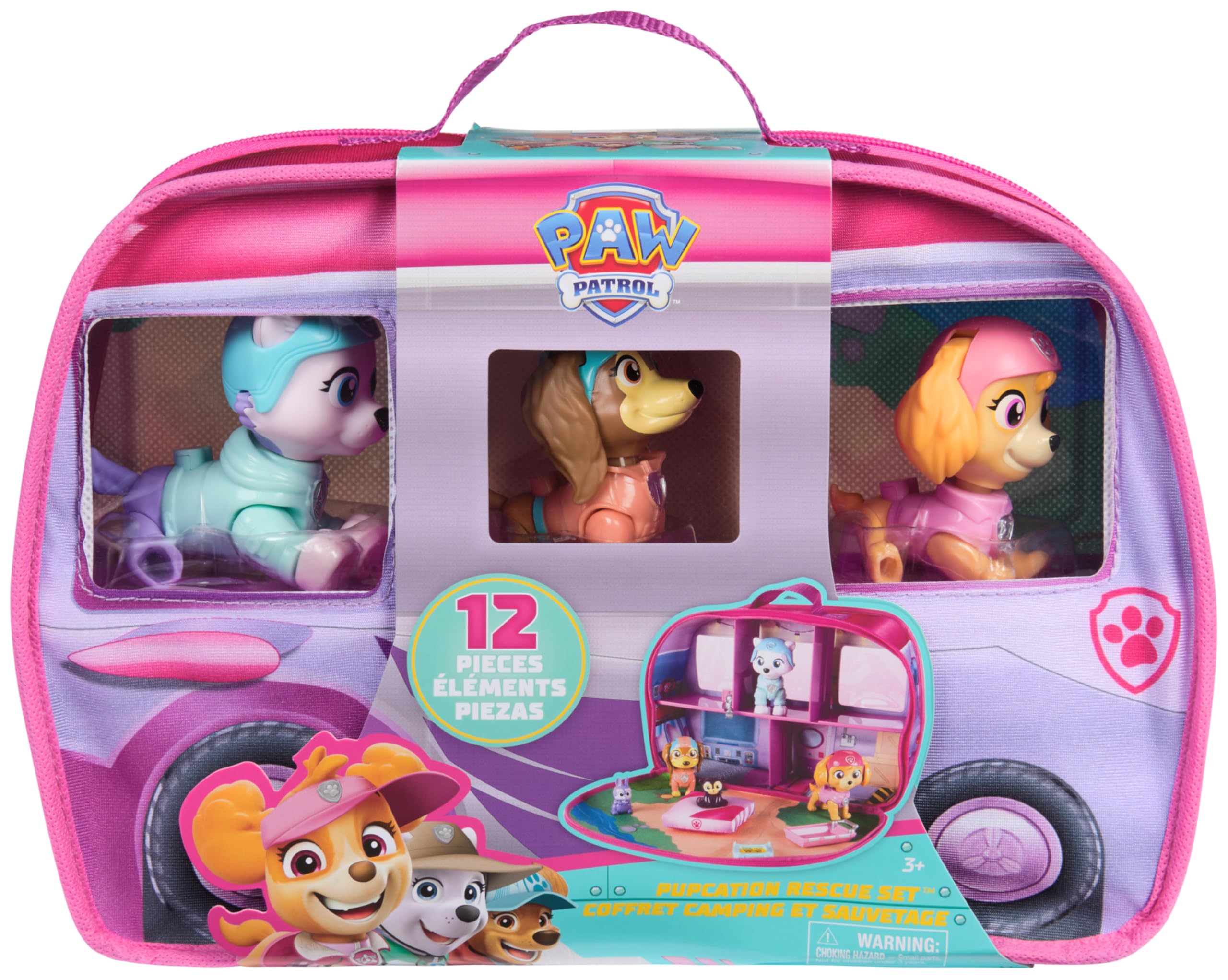 PAW Patrol Skye's World Pupcation Rescue Set - Playset with Skye, Everest, Liberty & Animal Figures 11