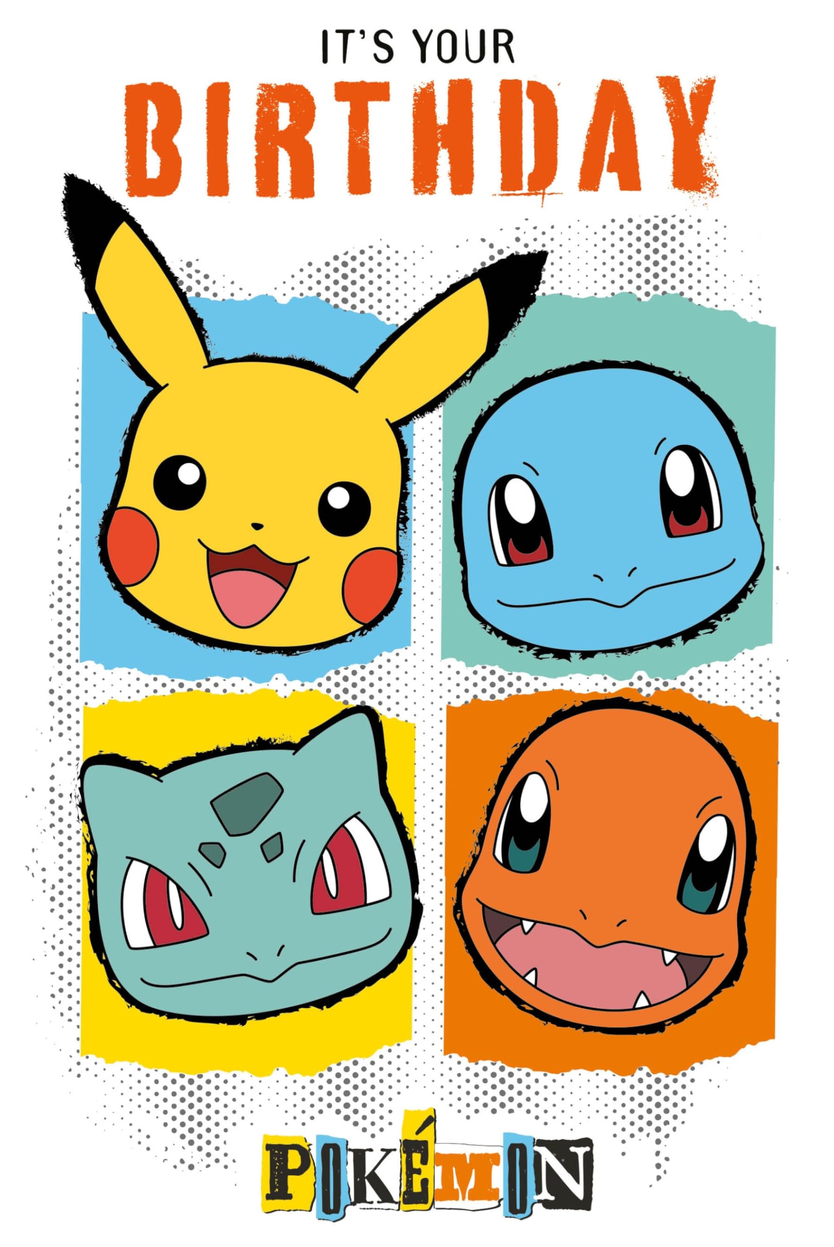 Danilo Promotions Pokemon Generic Birthday Card | 15.2 cm x 22.9 cm | Unisex Adults & Kids