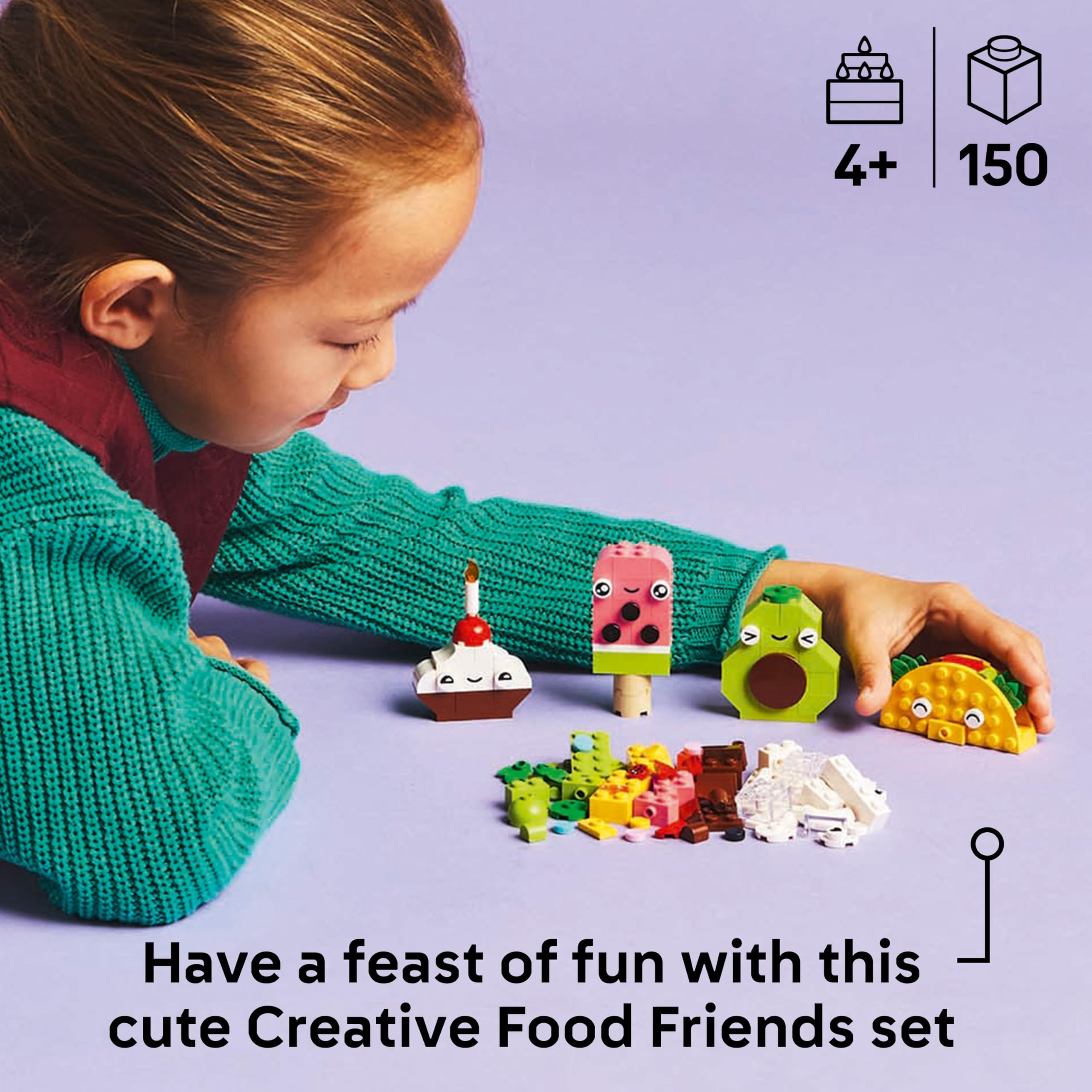 LEGO Classic Creative Food Friends Building Set 11039 | Ages 4+ | 150 Pieces 2