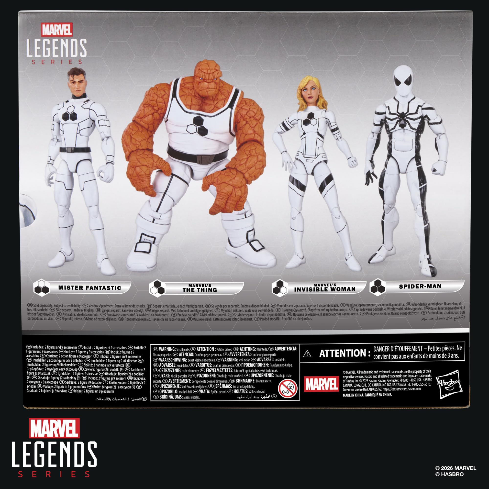 Marvel Legends Future Foundation The Thing & Invisible Woman 6-Inch Action Figures - 2 Figures, 9 Accessories, 20+ Points of Articulation 14