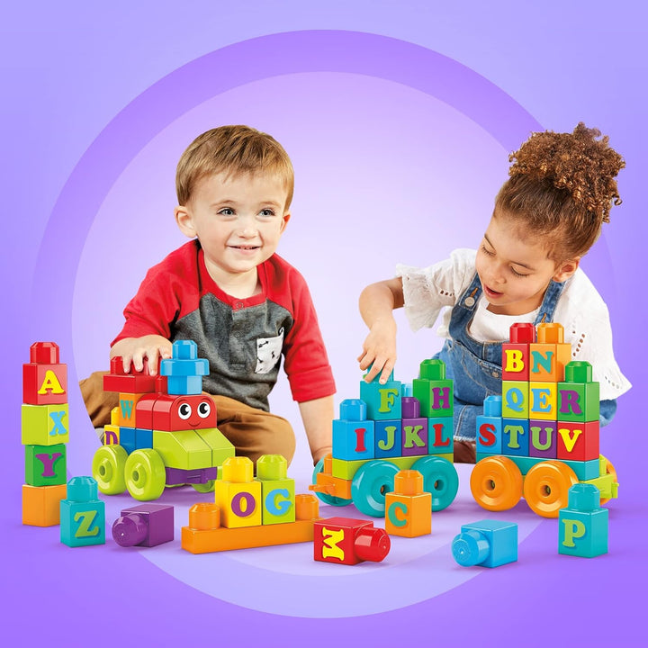 Mega Bloks Building Basics ABC Learning Train - Educational Building Set for Toddlers 1+