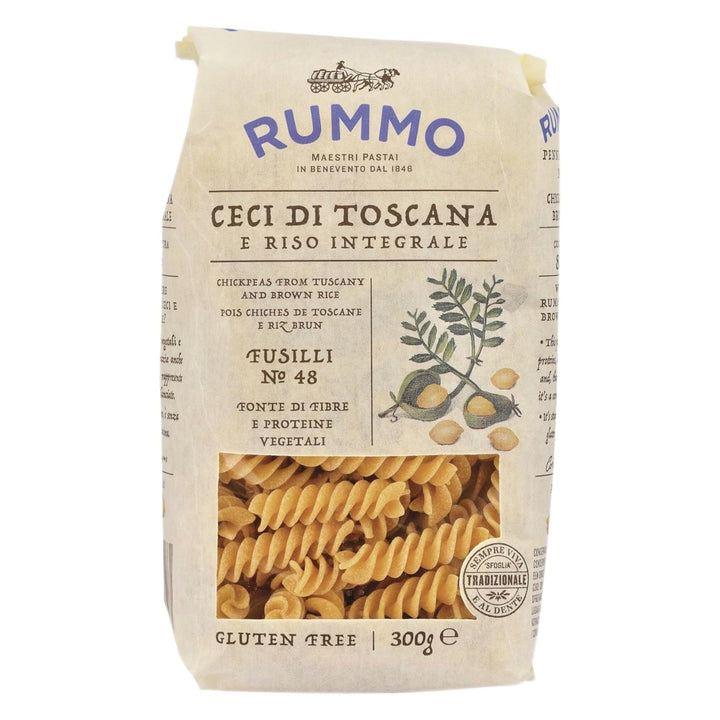 Rummo Chickpea Fusilli No.48 - Gluten-Free Italian Pasta, High in Protein