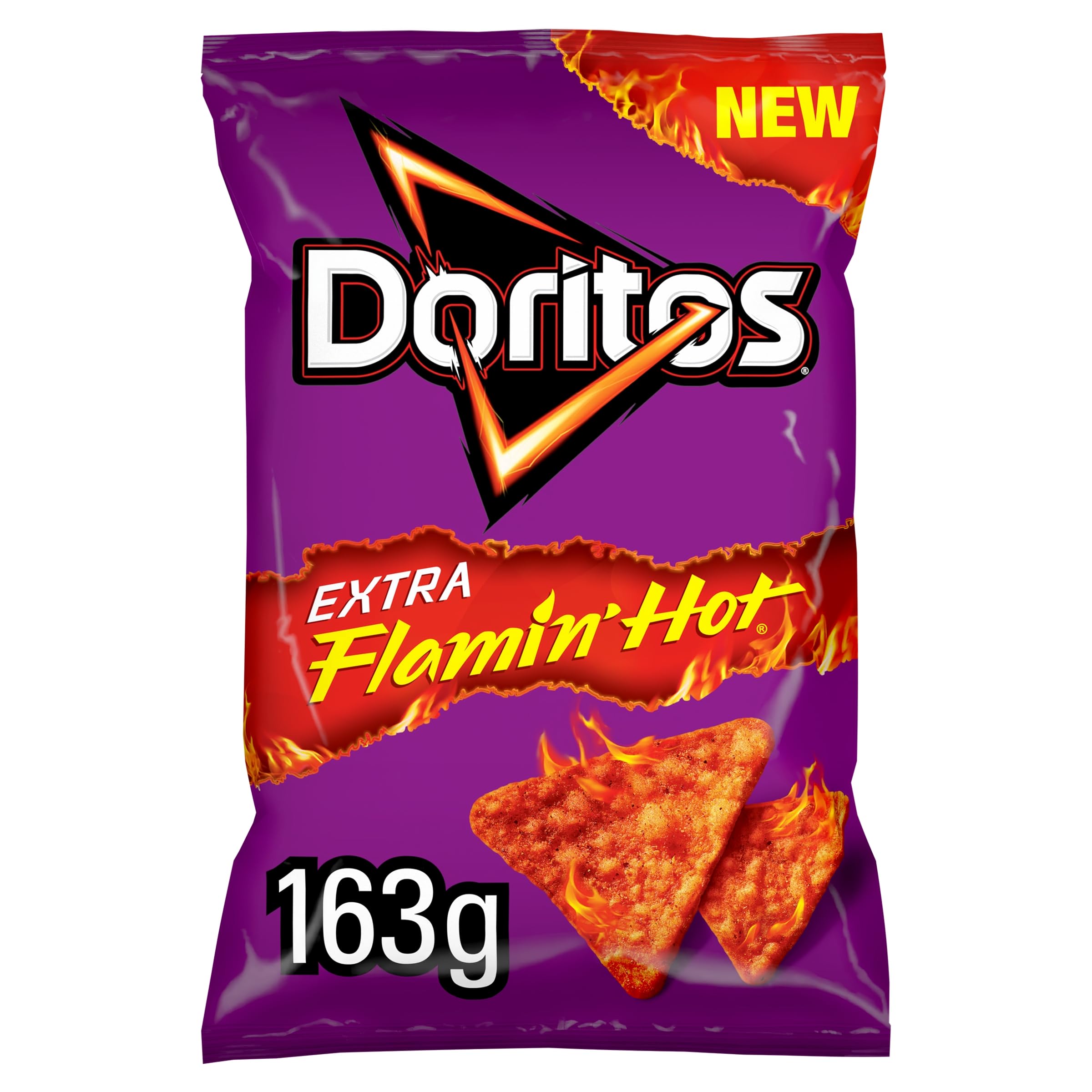 Doritos enhanced Flamin' Hot Sharing Bag Tortilla Chips 9x163g 1
