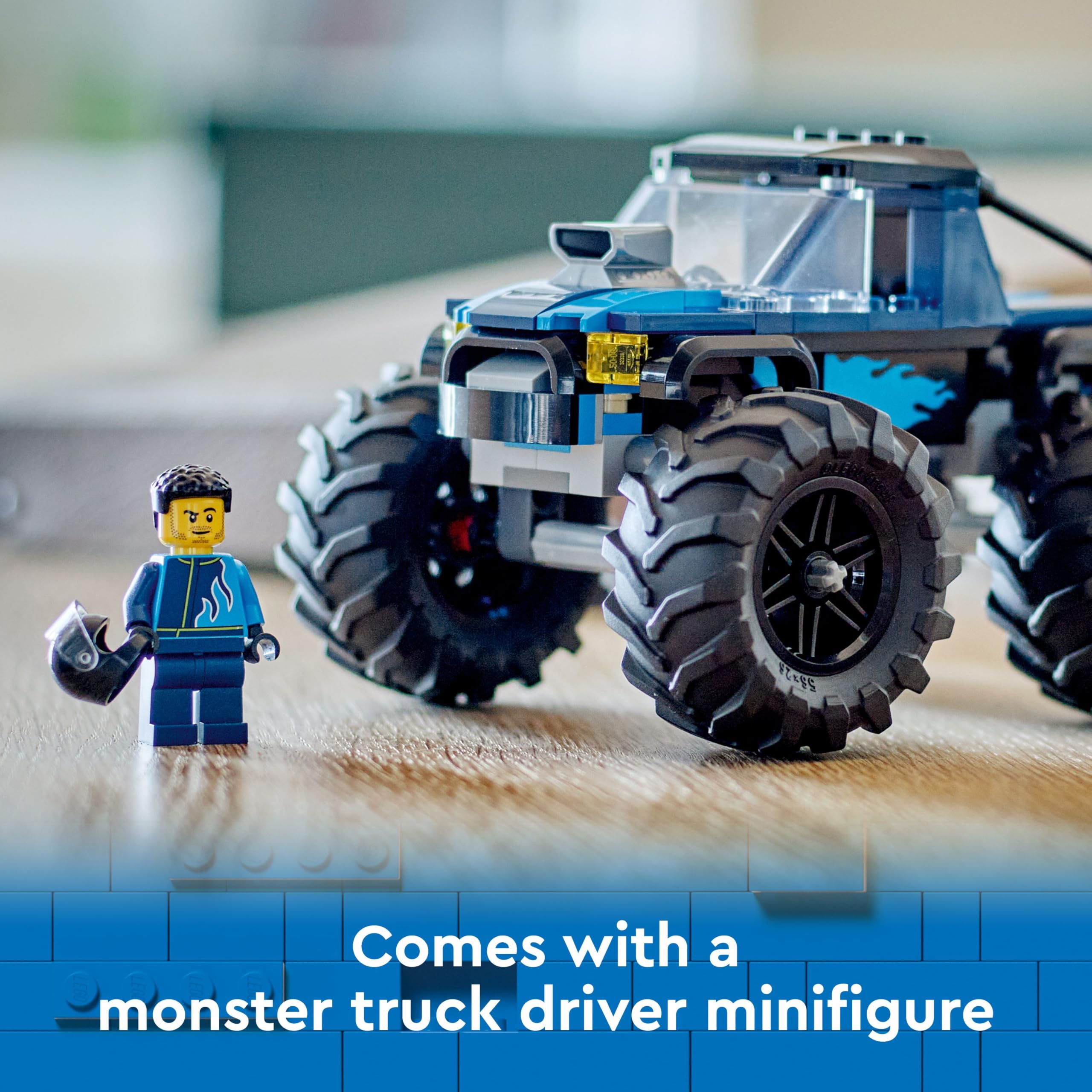 LEGO City Blue Monster Truck Toy Set 60402 | Ages 5+ | Includes Driver Minifigure 5