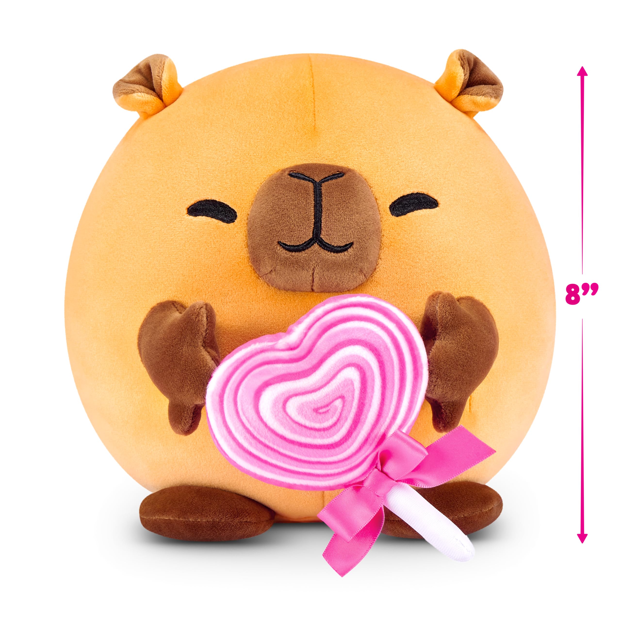 Snackles Capybara - 20 cm ZURU Cuddly Squishy Comfort Plush with Lollipop Snack 4