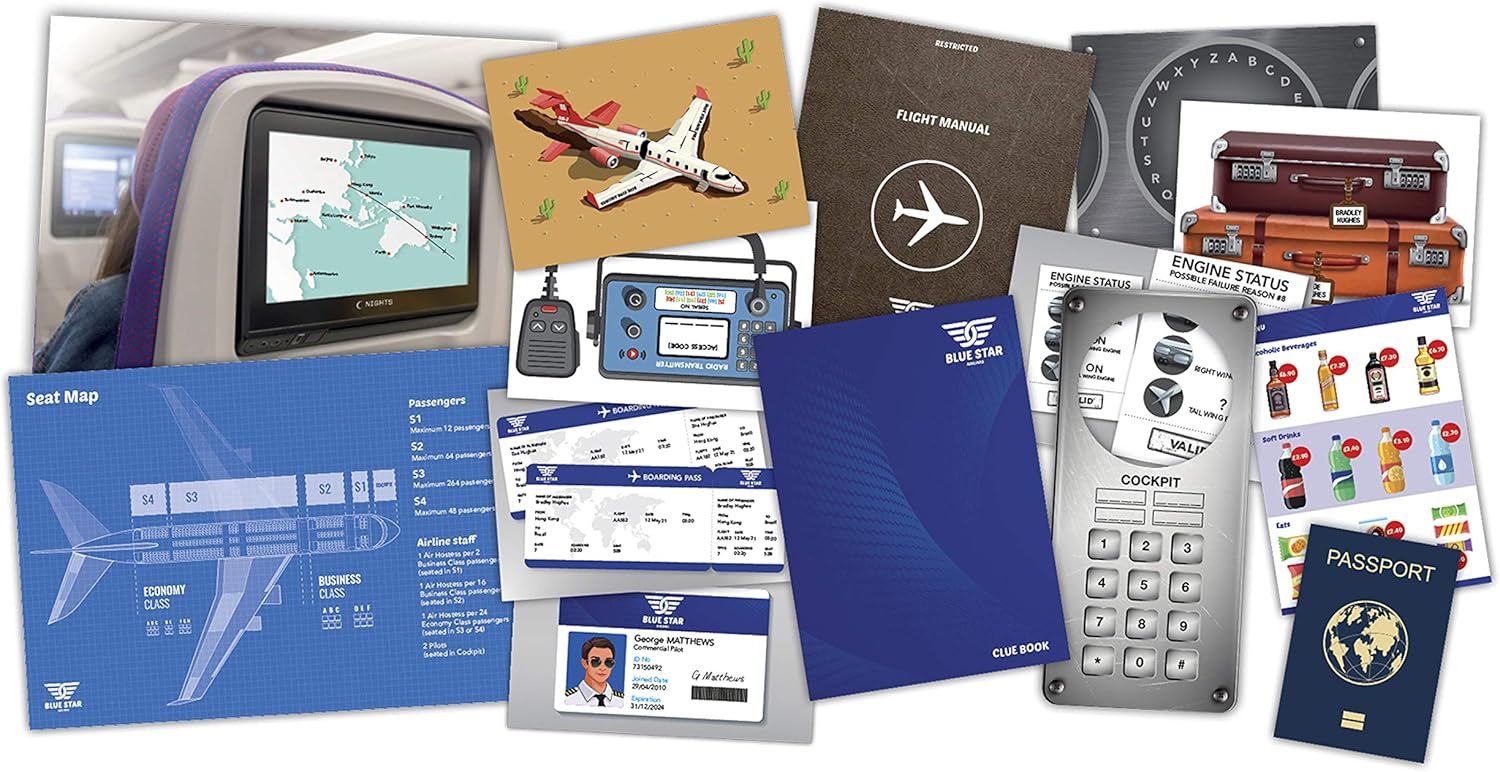 Trapped Flight 927 Escape Room Game Pack - Interactive Family Puzzle Game for 2-6 Players 5