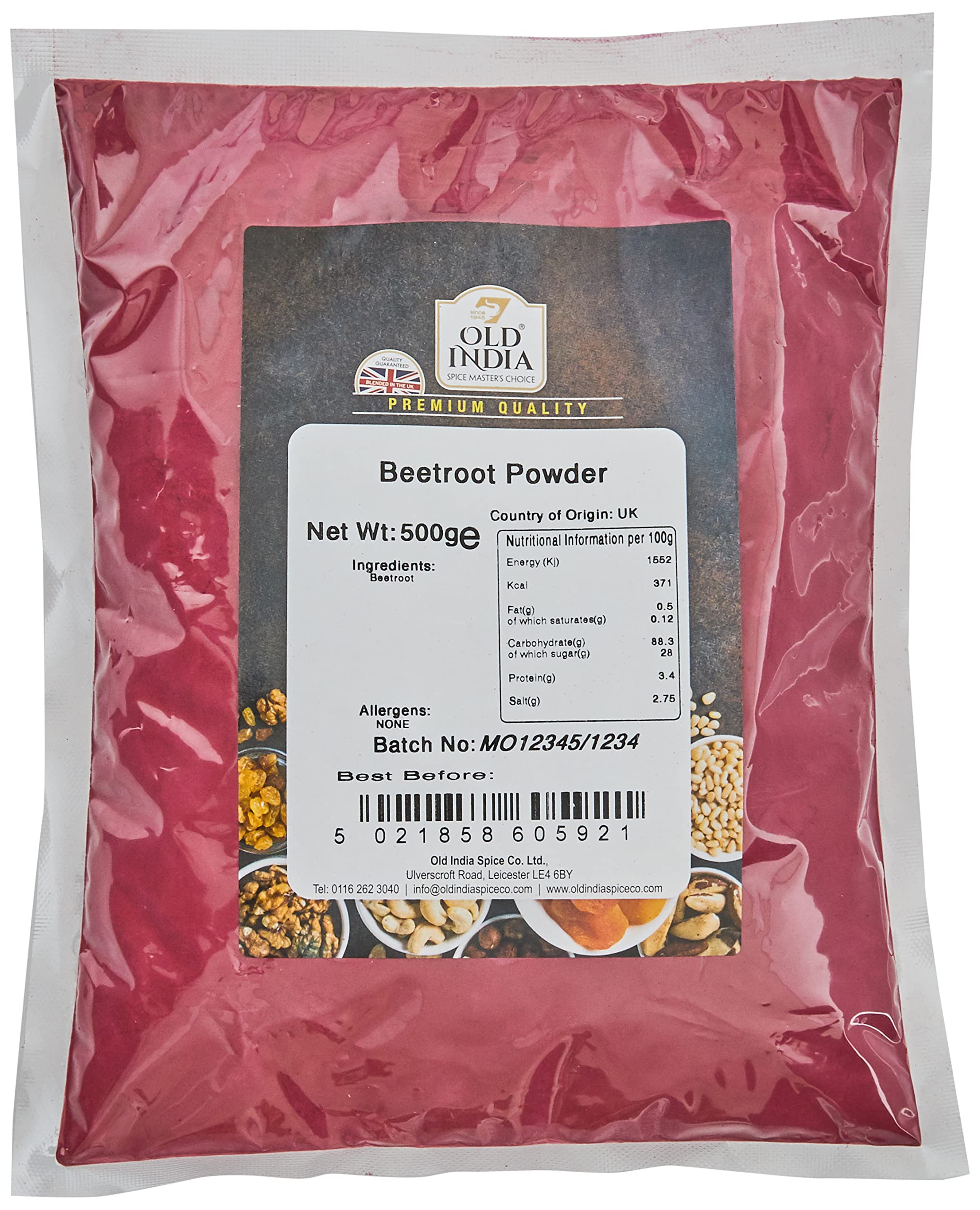 Old India Beetroot Powder - 100% Natural, Additive Free | 500g Pack 1