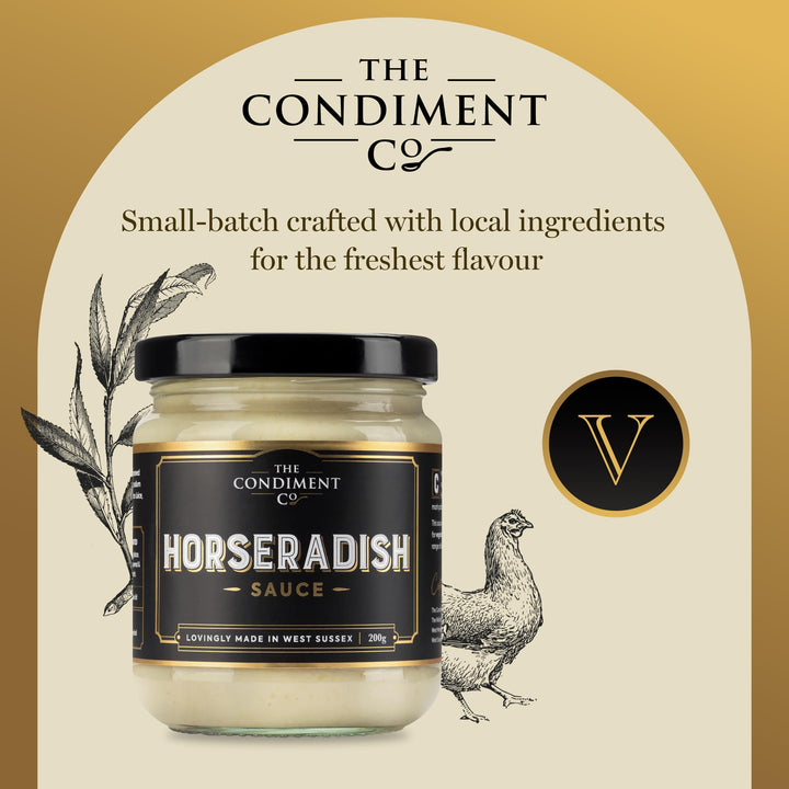 The Condiment Company Horseradish Hot Sauce 200g - Extra Hot Vegan & Gluten-Free