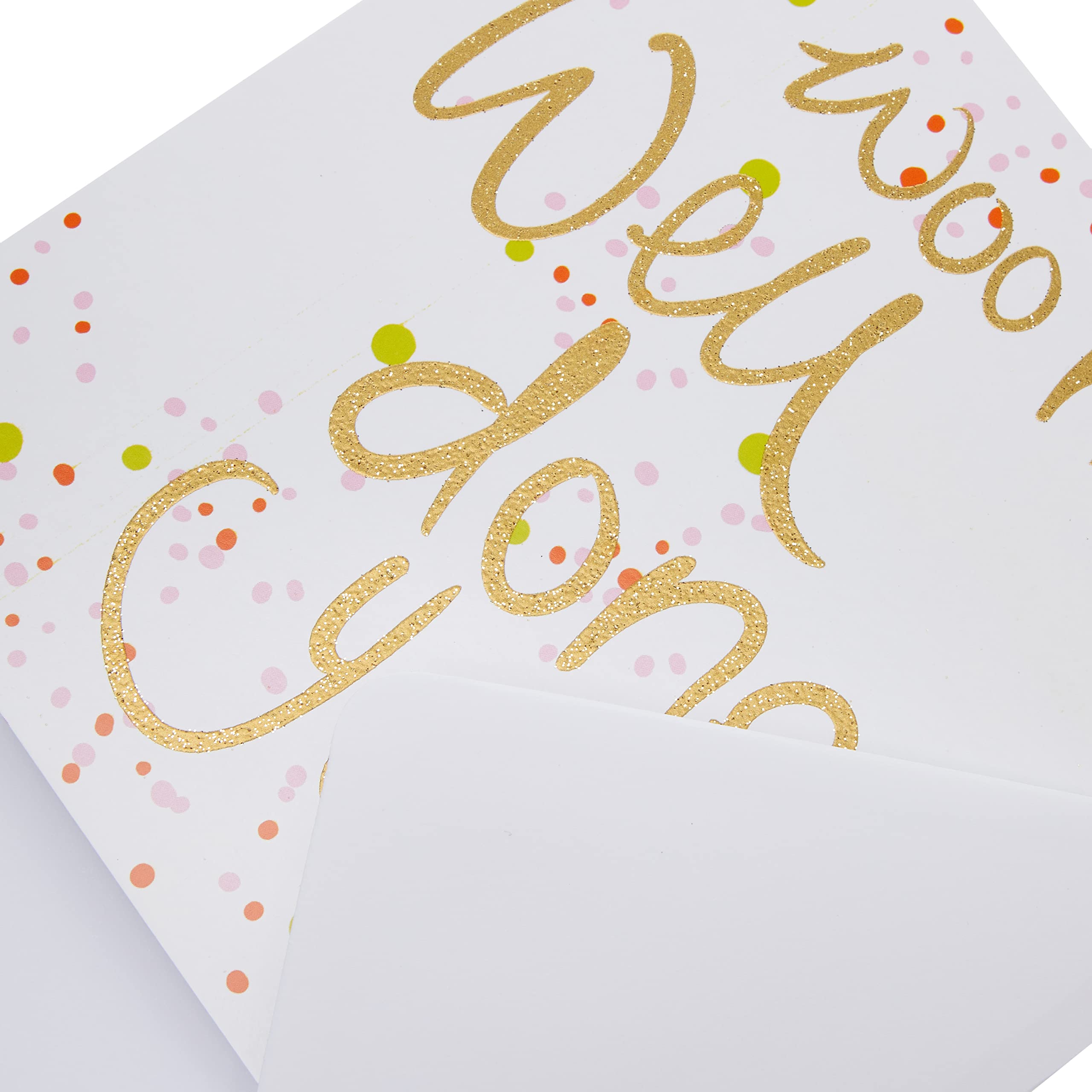 Piccadilly Greetings Woo Hoo Congratulations Card with Envelope | 160mm sq | Blank Inside