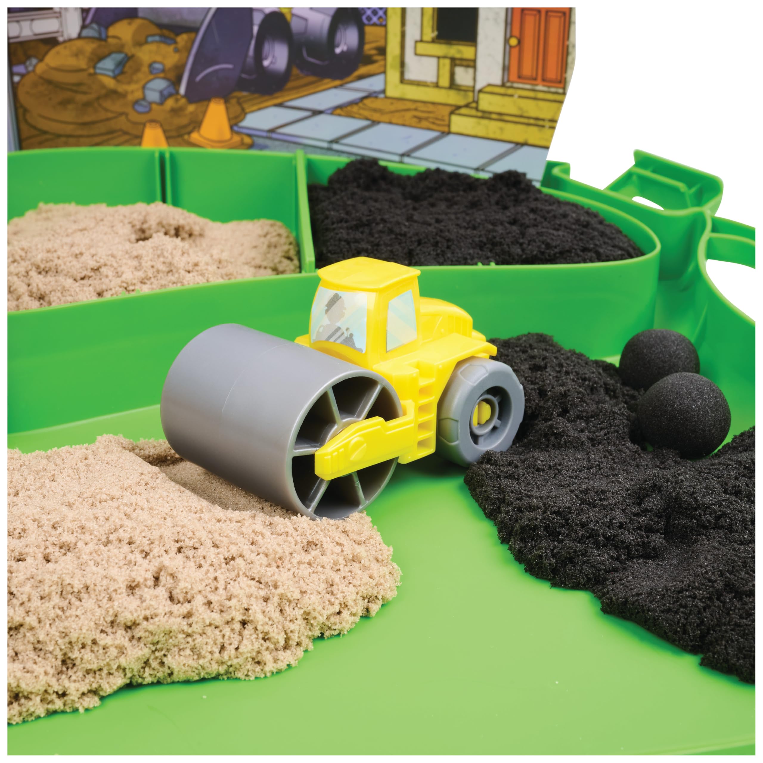 Kinetic Sand Construction Zone - Moldable Play Sand Sensory Toys for Ages 3+ 5